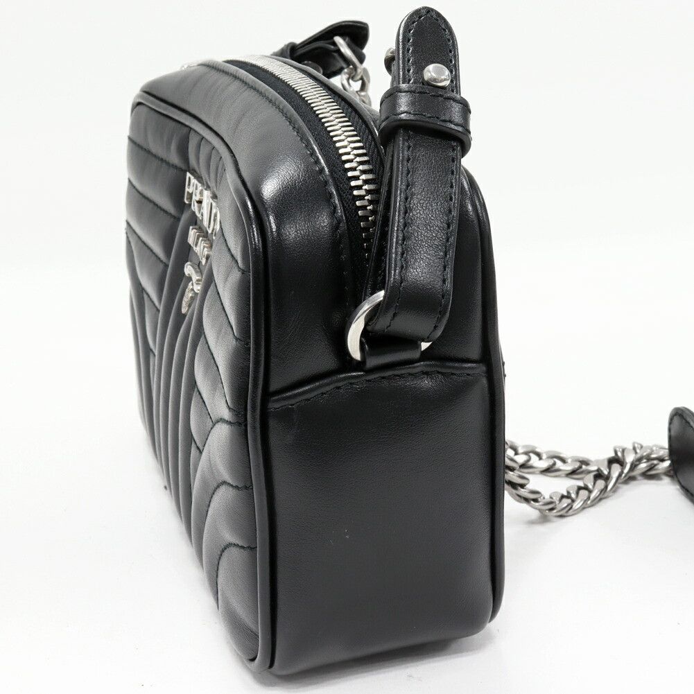 Prada Prada Prada Diagramme Soft Calf Shoulder Bag Leather Shoulder Bag 1BH084 Size ONE SIZE - 5 Thumbnail