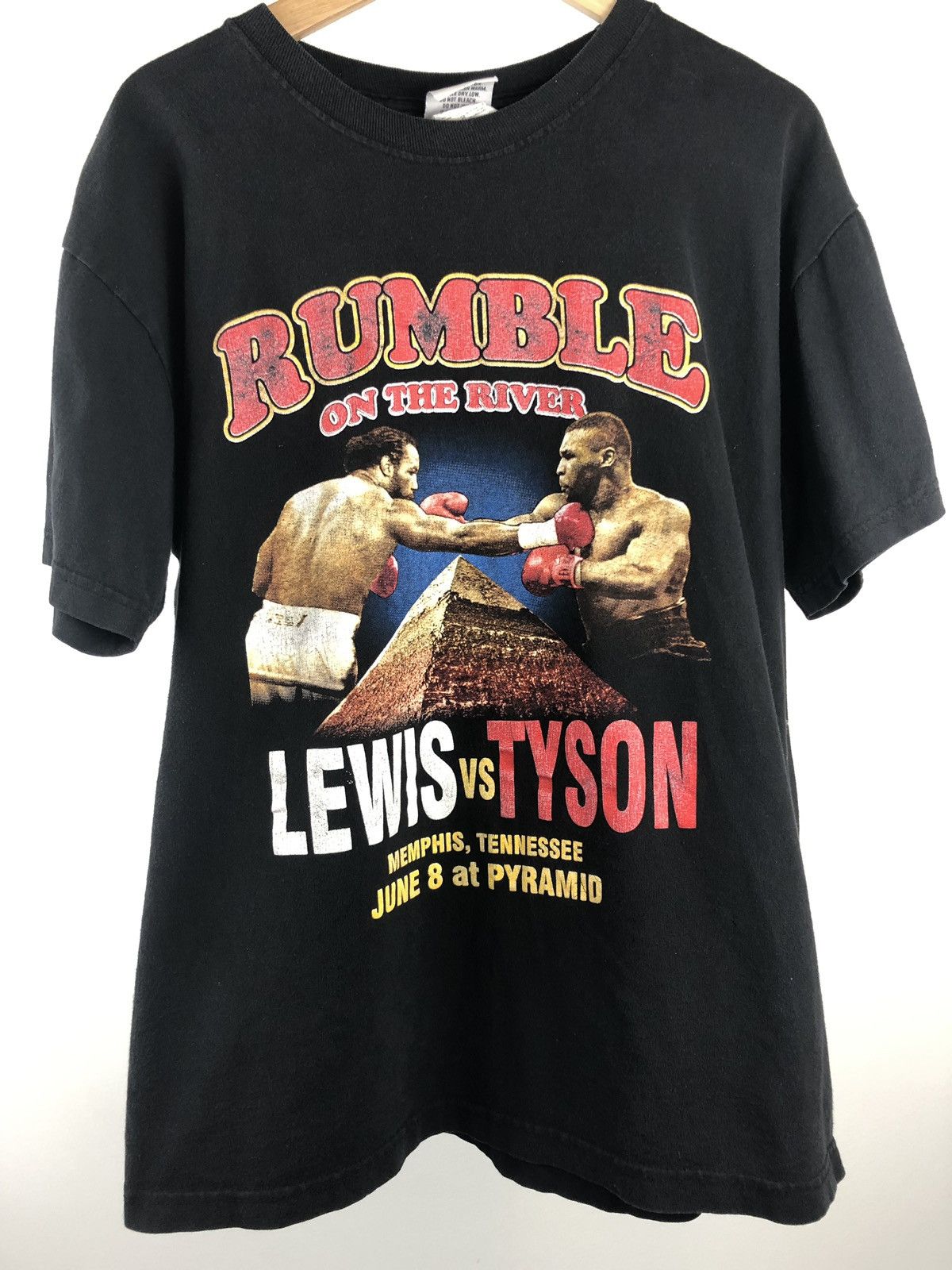 Shops 2002 Mike tyson vs Lennox Lewis Budweiser Boxing Promo tshirt