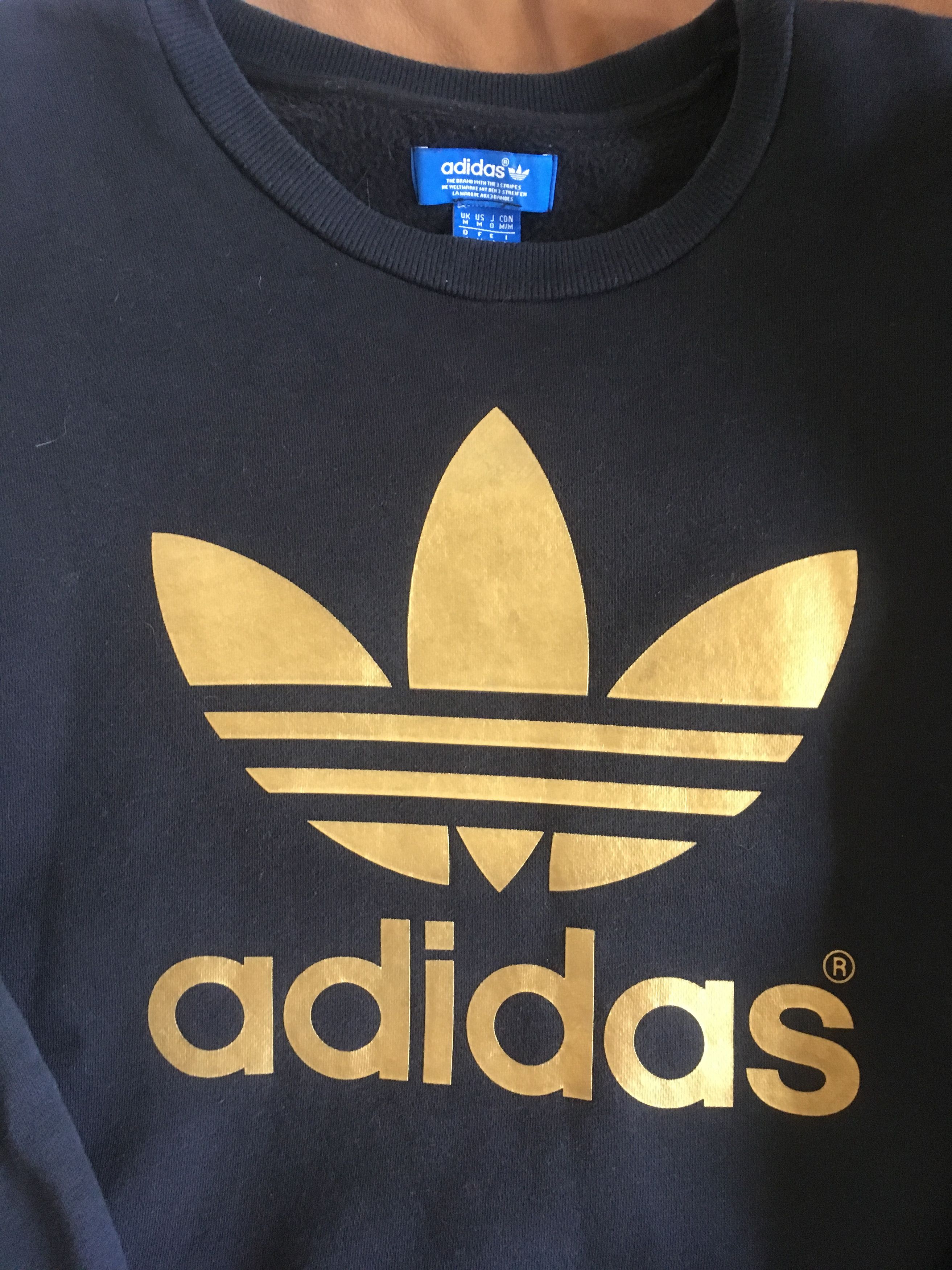 Adidas Adidas Gold Logo Sweatshirt Grailed