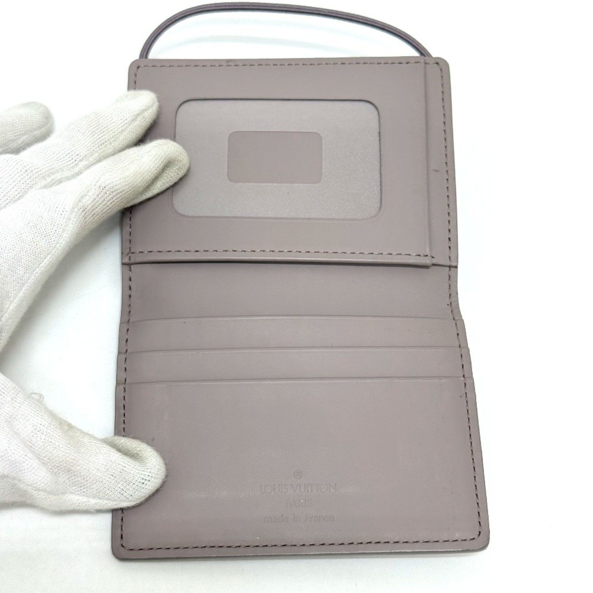 Louis Vuitton LOUIS VUITTON M6367B Porte Carte Transport Business Card Holder Small Items Bi-fold Holder/Card Case Epi Leather Women's Lilac Size ONE SIZE - 8 Thumbnail