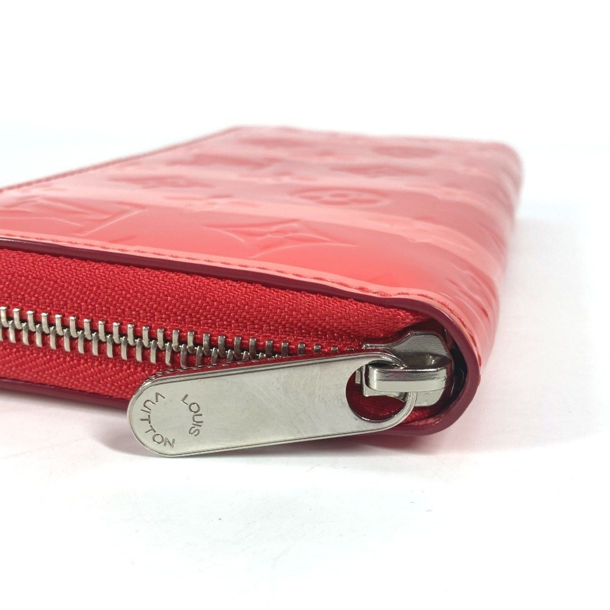 Louis Vuitton LOUIS VUITTON M58036 Monogram Vernis Rayure Zippy Wallet Long Round Zipper Men's Women's Poppy Petal Pink Size ONE SIZE - 3 Thumbnail