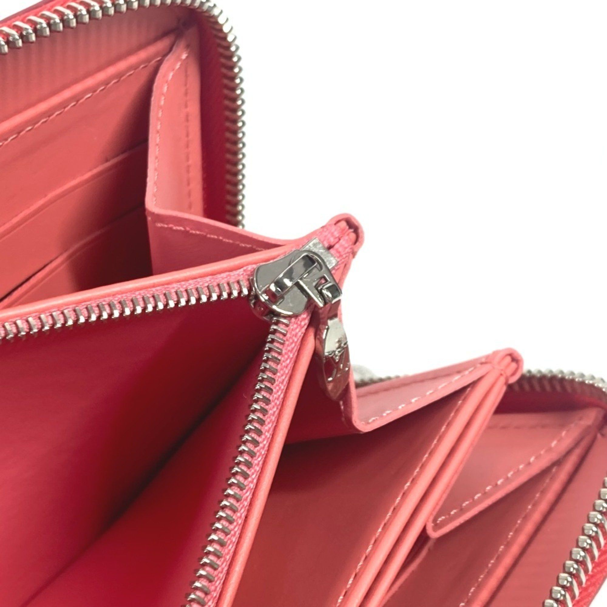 Louis Vuitton LOUIS VUITTON M58036 Monogram Vernis Rayure Zippy Wallet Long Round Zipper Men's Women's Poppy Petal Pink Size ONE SIZE - 11 Thumbnail