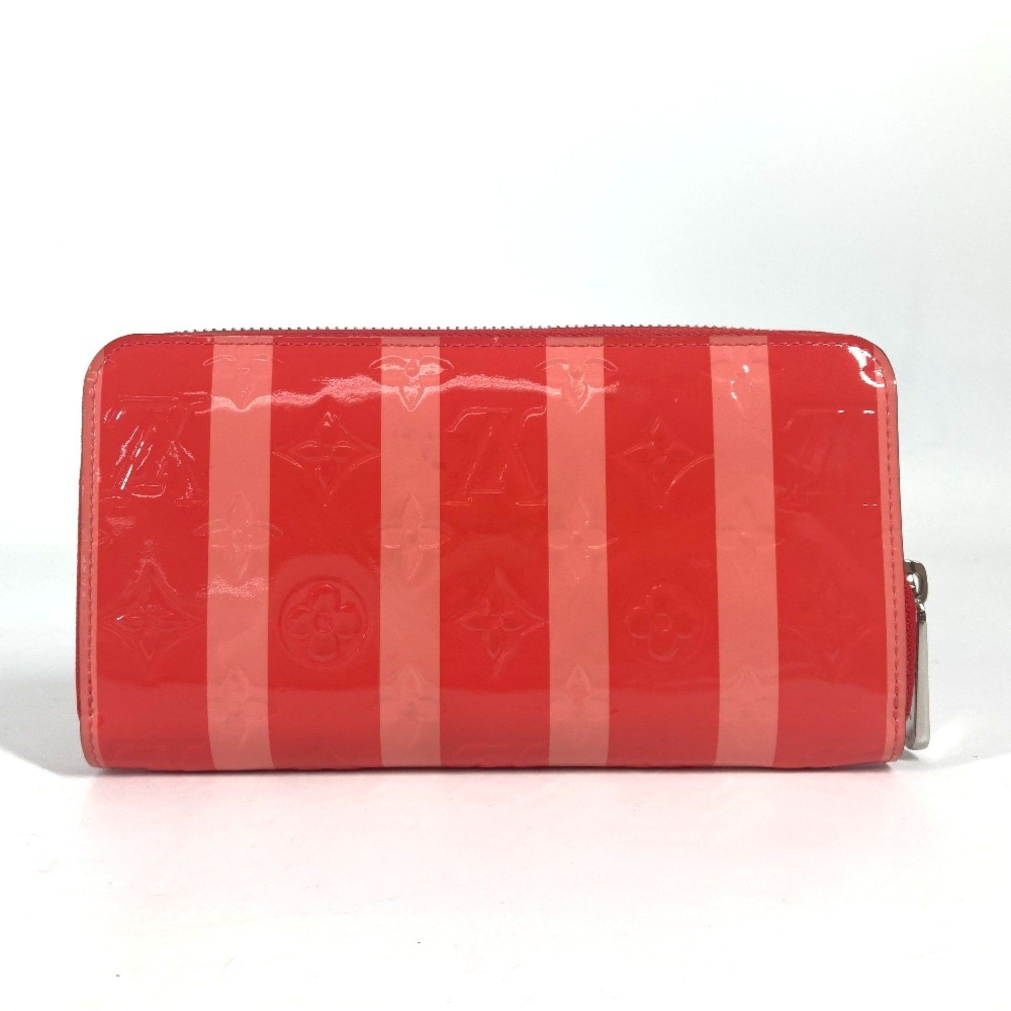 Louis Vuitton LOUIS VUITTON M58036 Monogram Vernis Rayure Zippy Wallet Long Round Zipper Men's Women's Poppy Petal Pink Size ONE SIZE - 2 Thumbnail