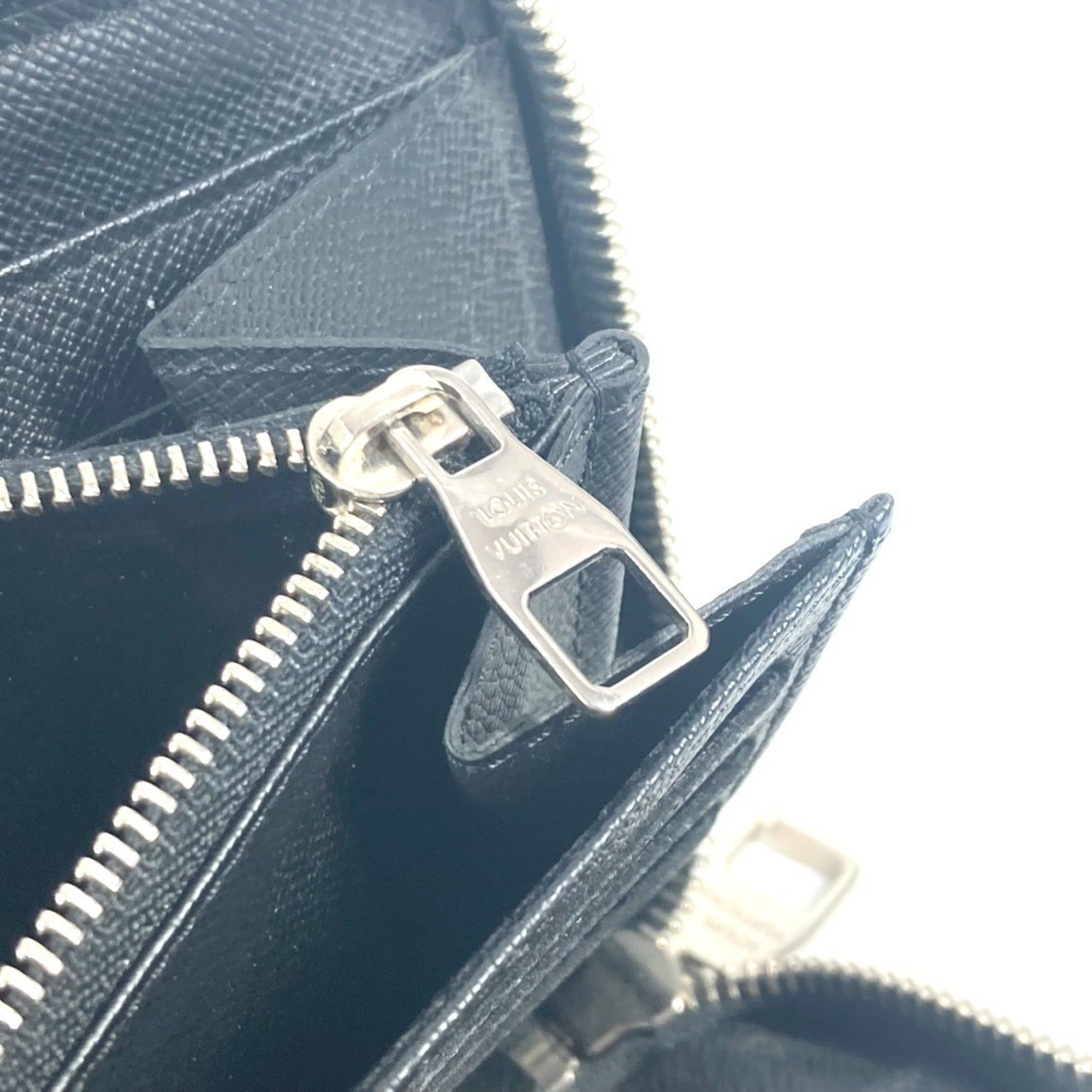 Louis Vuitton LOUIS VUITTON N63077 Damier Graphite Zippy Organizer Long Wallet Round Zipper Canvas Men's Women's Black Size ONE SIZE - 16 Thumbnail