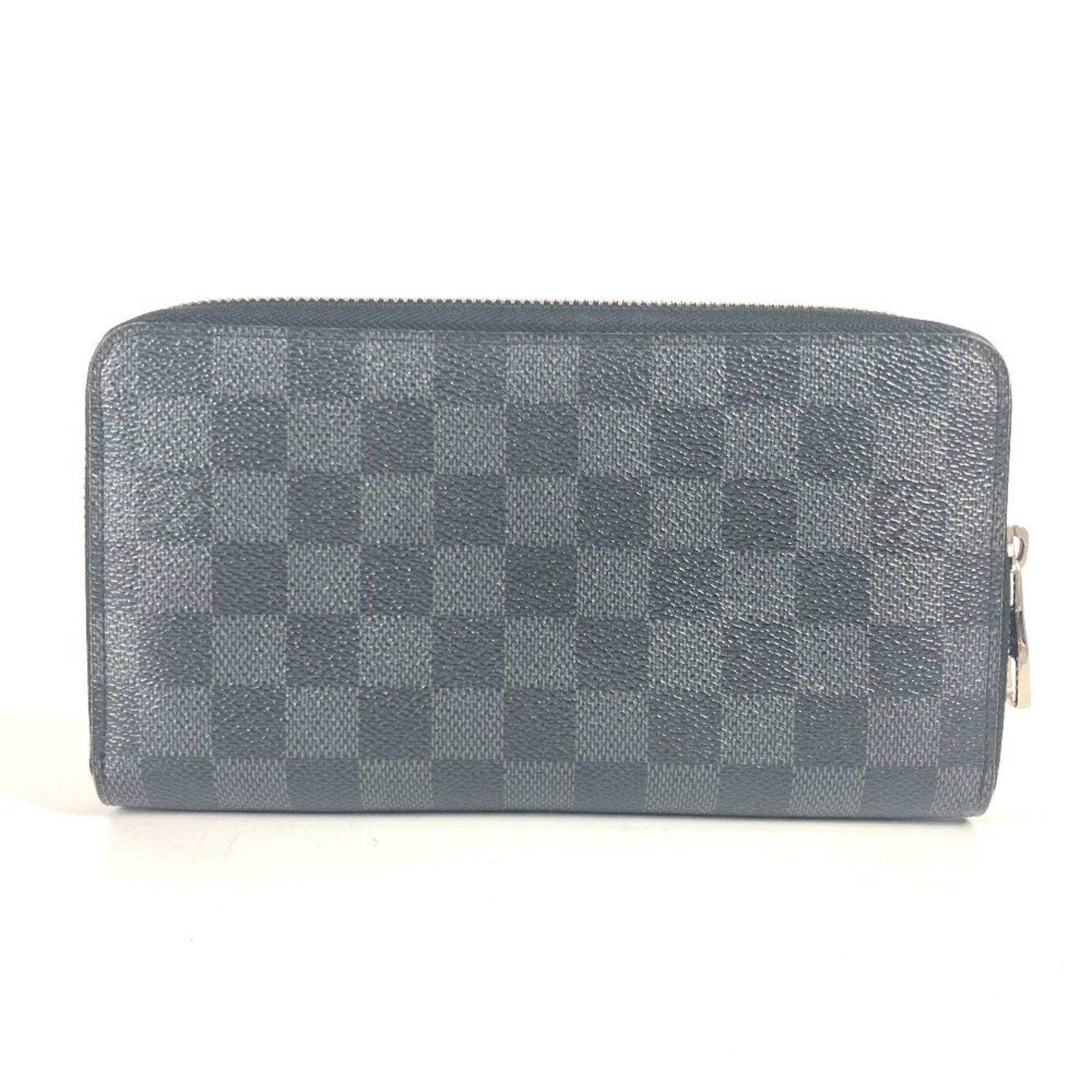 Louis Vuitton LOUIS VUITTON N63077 Damier Graphite Zippy Organizer Long Wallet Round Zipper Canvas Men's Women's Black Size ONE SIZE - 2 Thumbnail