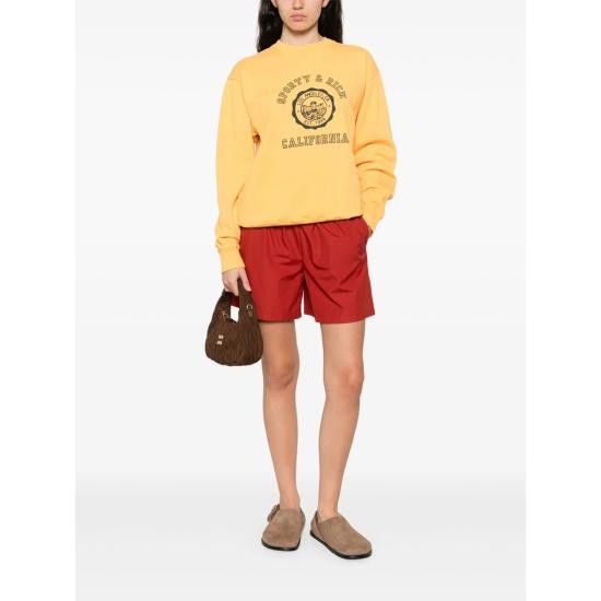 Sporty & Rich SPORTY & RICH Women Tops ST071622508OR FAGOL YELLOW Size L / US 10 / IT 46 - 5 Thumbnail
