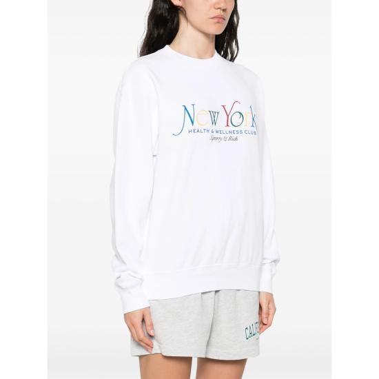 Sporty & Rich SPORTY & RICH Women Tops ST071622034WH WHITE Size L / US 10 / IT 46 - 5 Thumbnail