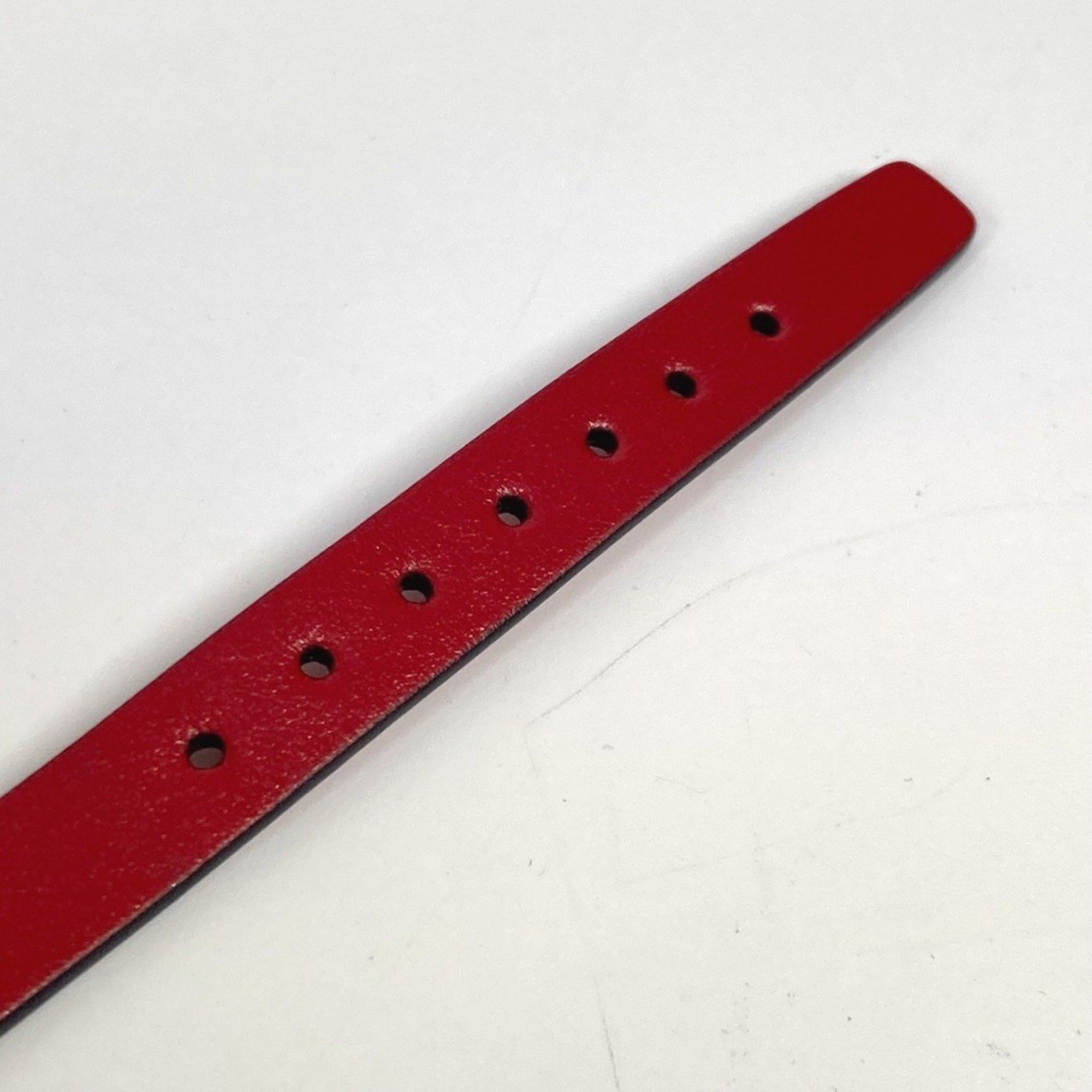 Christian Louboutin Christian Louboutin 1205077 Loubilink CL logo double bracelet accessory leather ladies red Size ONE SIZE - 8 Thumbnail