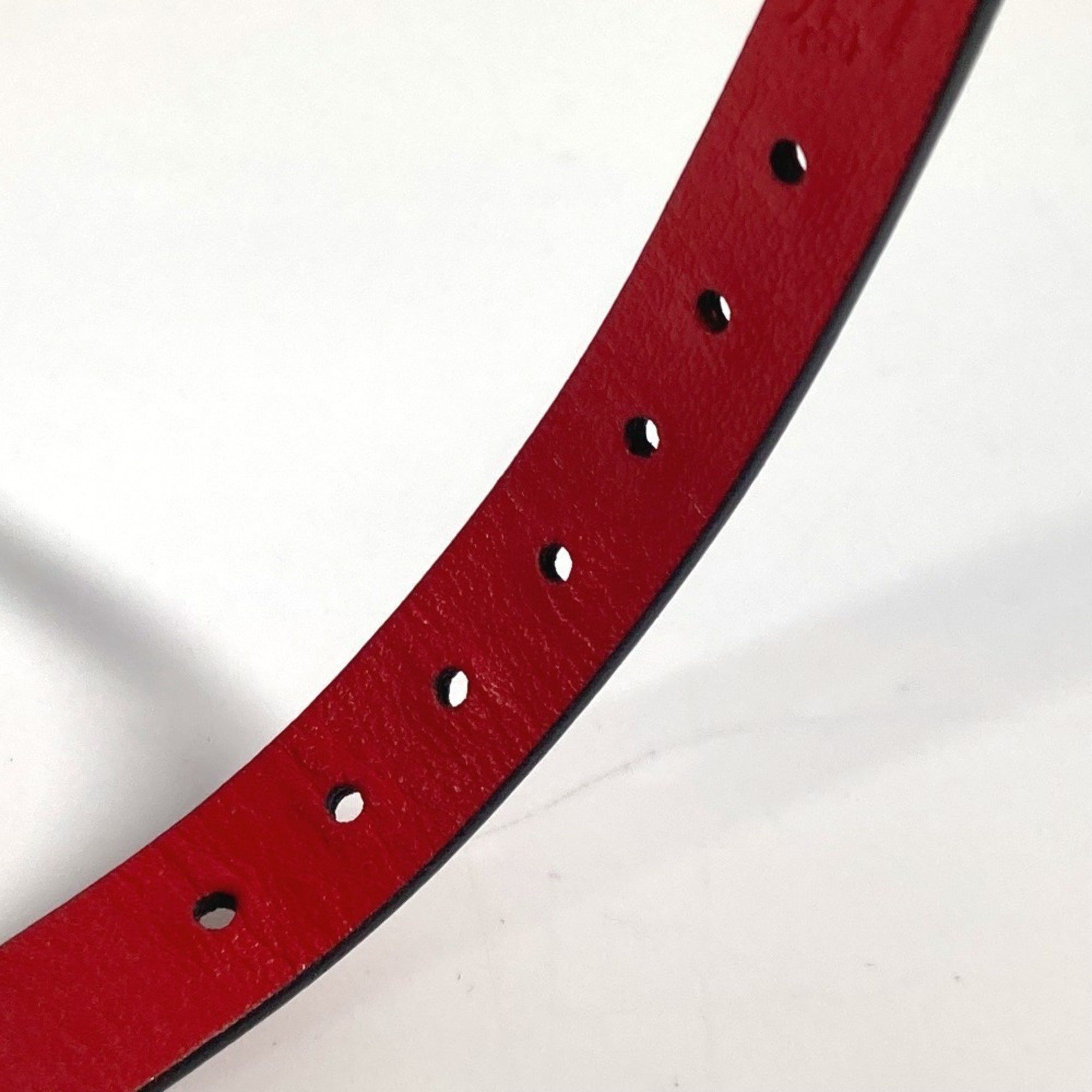 Christian Louboutin Christian Louboutin 1205077 Loubilink CL logo double bracelet accessory leather ladies red Size ONE SIZE - 9 Thumbnail