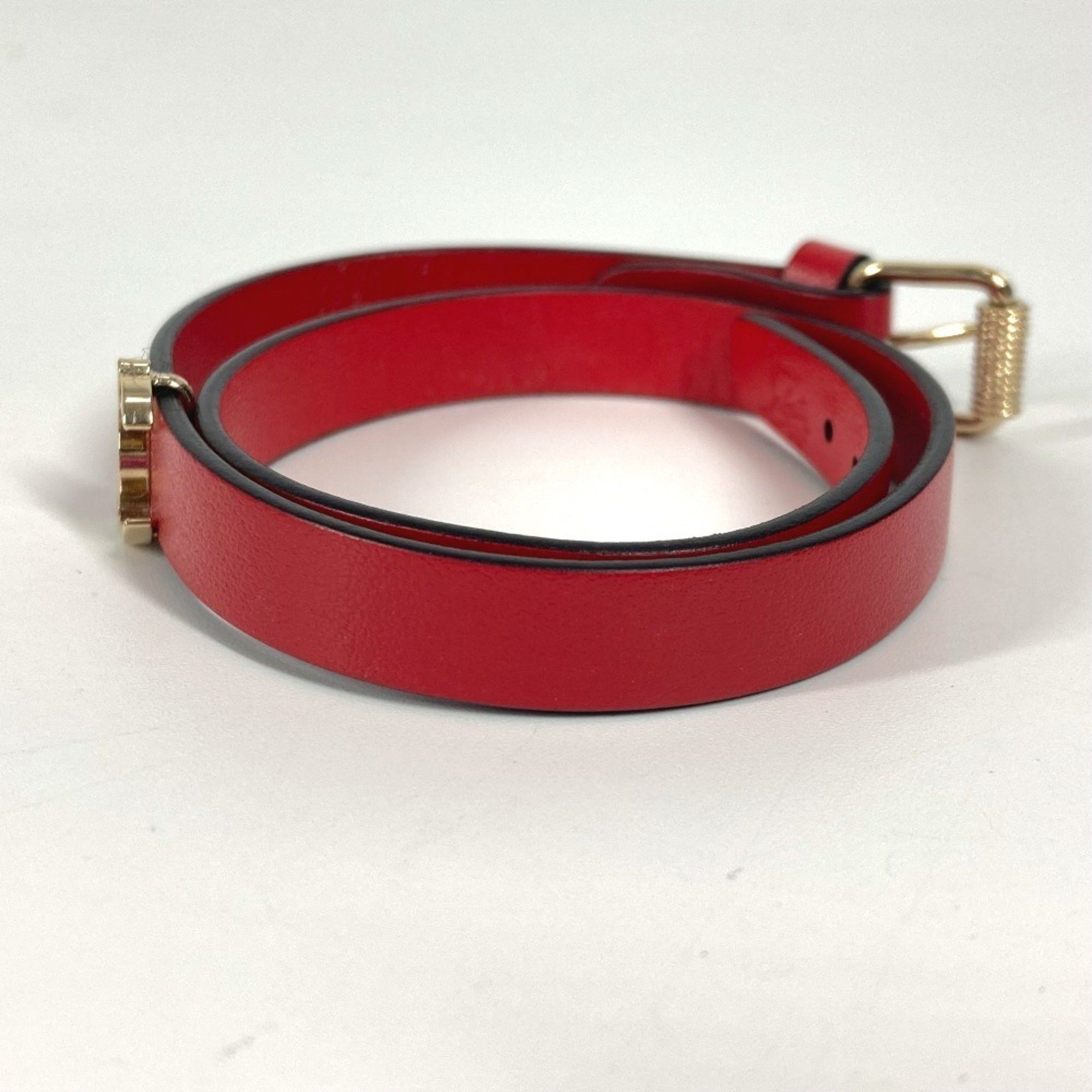 Christian Louboutin Christian Louboutin 1205077 Loubilink CL logo double bracelet accessory leather ladies red Size ONE SIZE - 4 Thumbnail