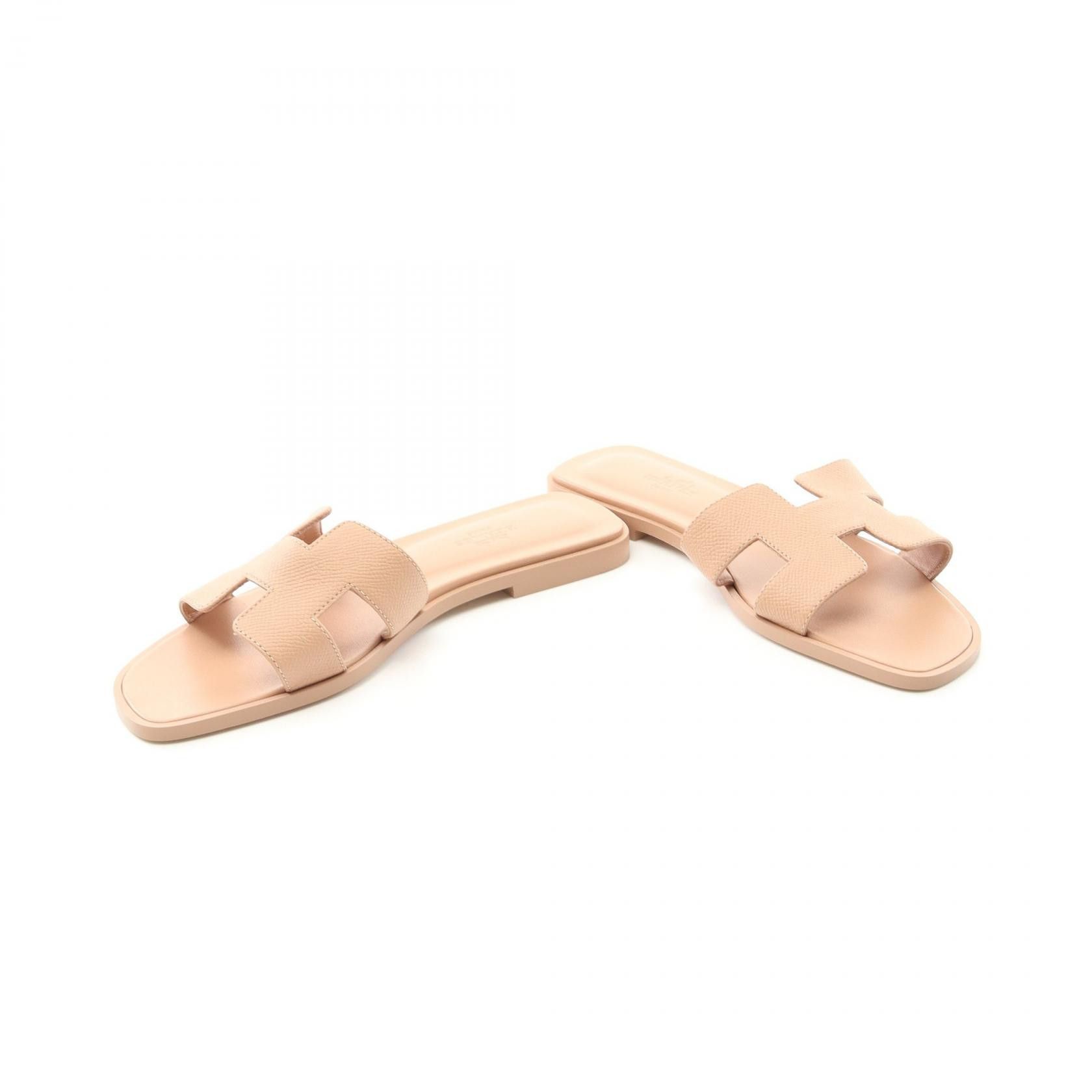 Hermes Hermes Hermes Oran Vau Epsom Sandals Leather Shoes Size ONE SIZE - 3 Thumbnail