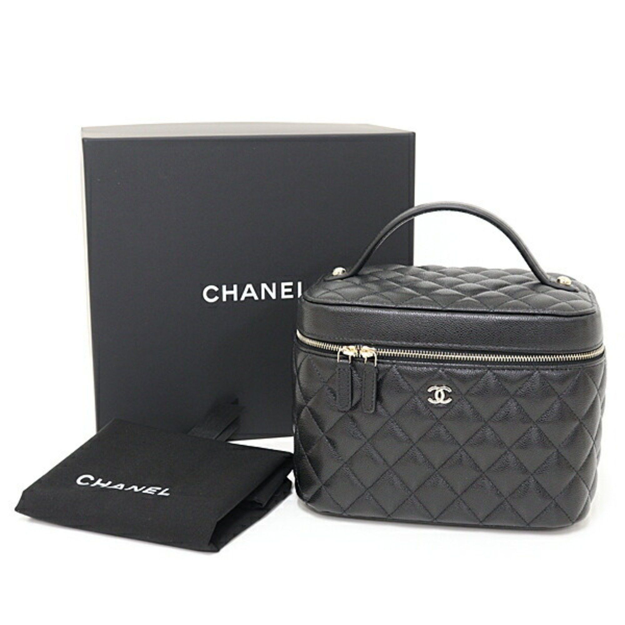 Chanel CHANEL Timeless Classic Vanity Bag Caviar Skin AP2573 Black Matelasse Unused F-04622 Size ONE SIZE - 6 Thumbnail