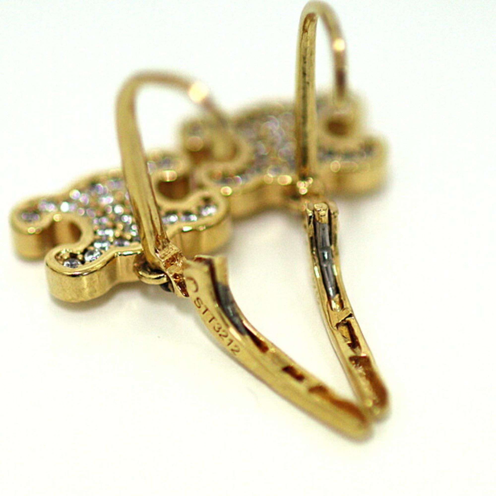 Celine CELINE Triomphe Earrings Metal Gold F-04605 Size ONE SIZE - 3 Thumbnail