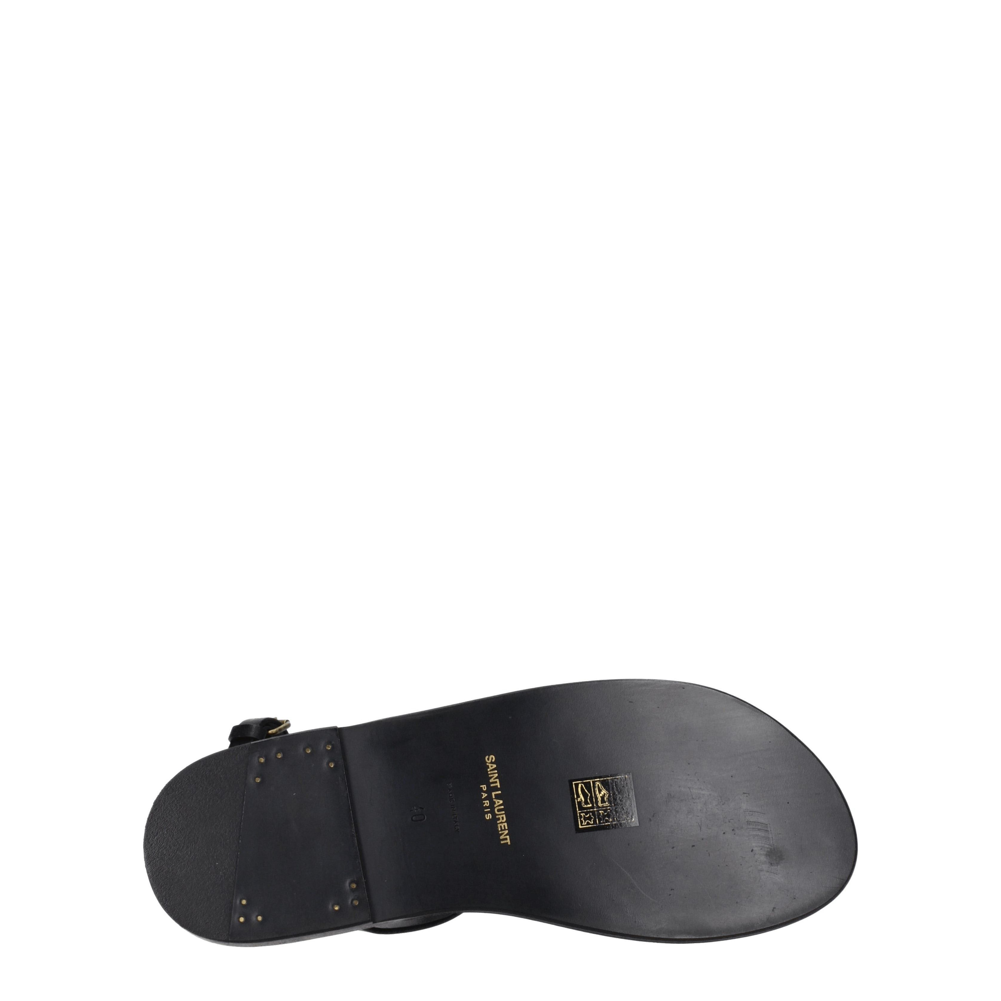 Saint Laurent Paris Flip Flops in Leather Size US 9.5 / EU 42-43 - 5 Thumbnail