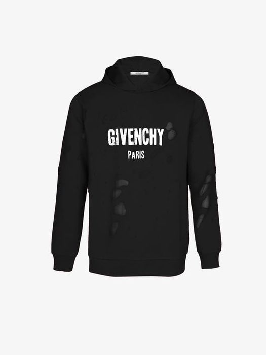 Givenchy distressed hotsell hoodie black