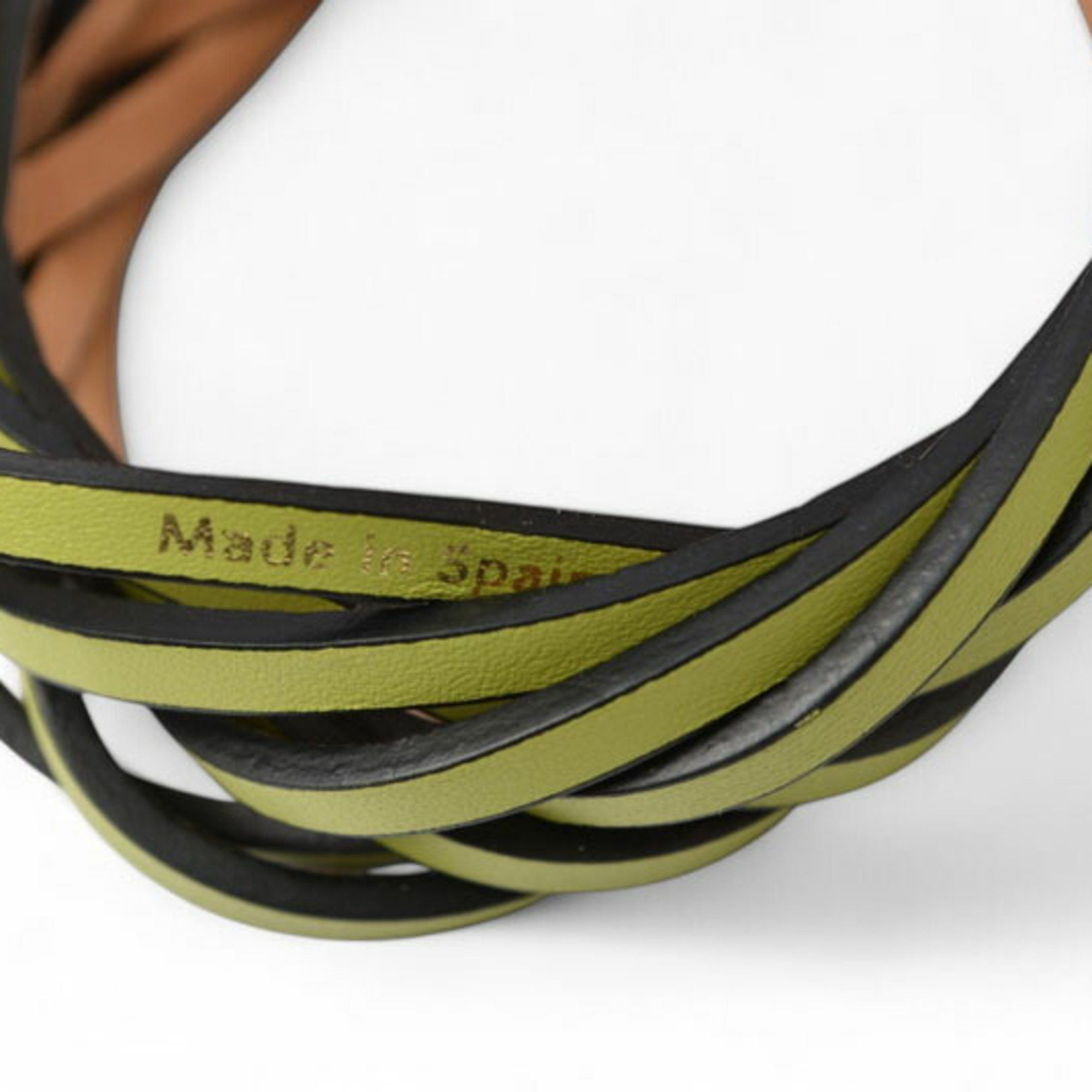 Loewe LOEWE Bracelet Bangle for Women Braided Classic Calf Green Size ONE SIZE - 4 Thumbnail