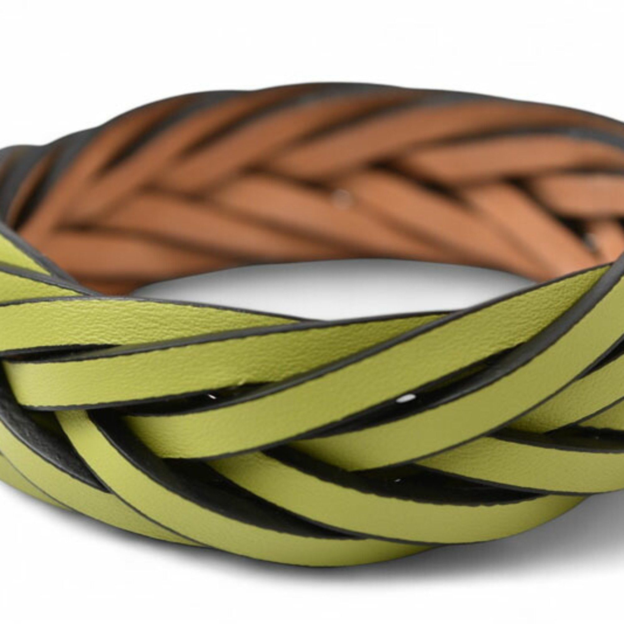 Loewe LOEWE Bracelet Bangle for Women Braided Classic Calf Green Size ONE SIZE - 5 Thumbnail