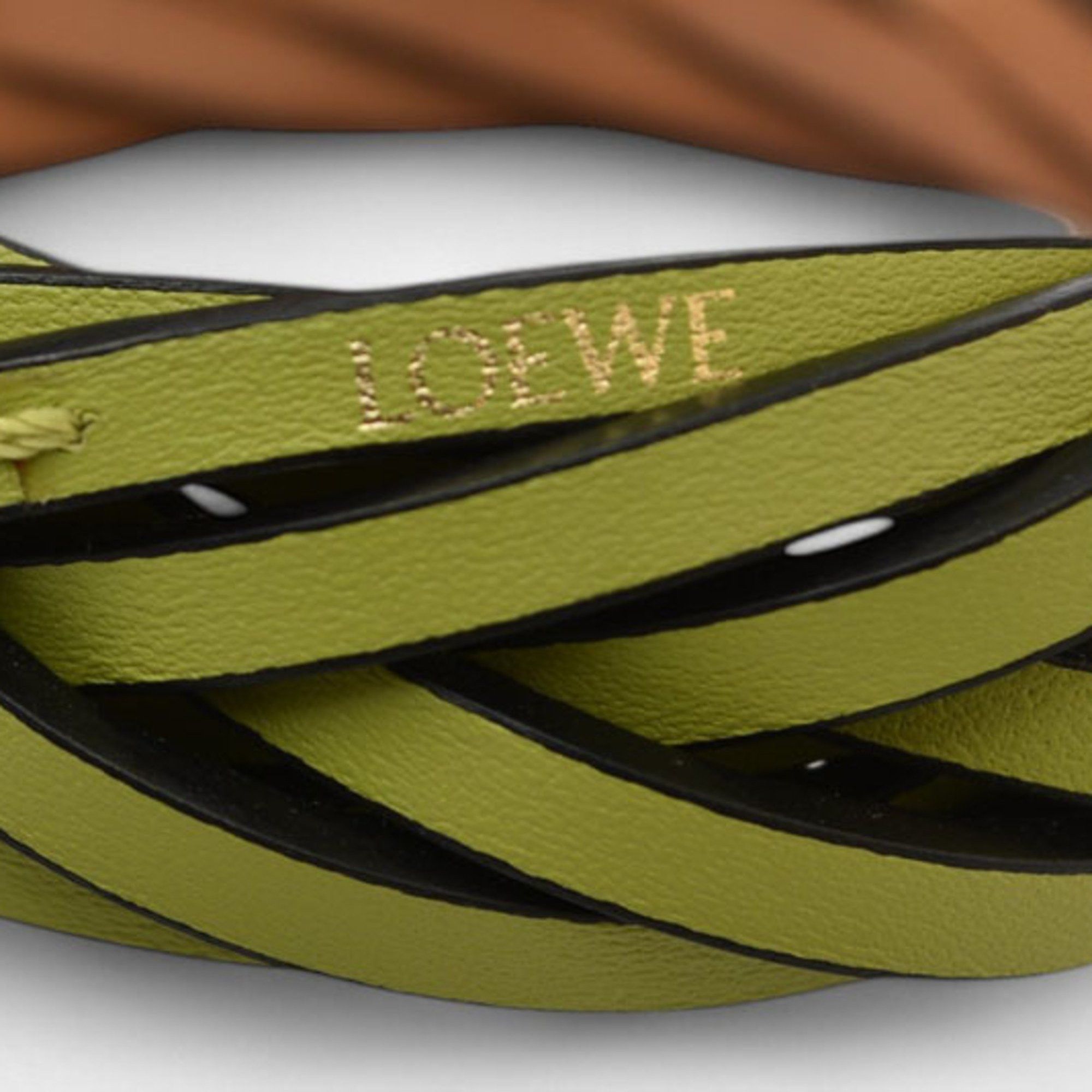 Loewe LOEWE Bracelet Bangle for Women Braided Classic Calf Green Size ONE SIZE - 3 Thumbnail