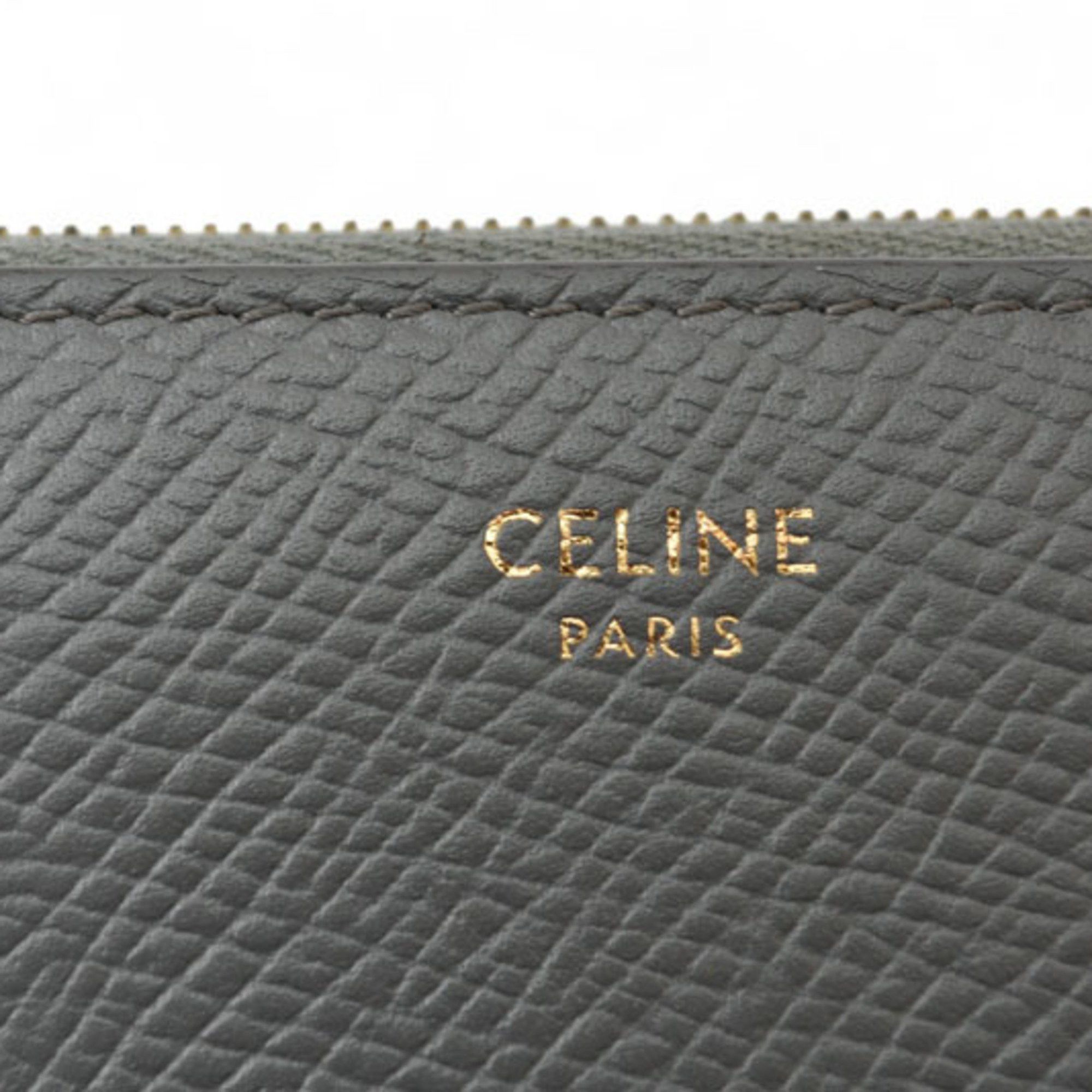 Celine CELINE Wallet Long Large Zip Calfskin Grey 10B553EL.09 Size ONE SIZE - 5 Thumbnail