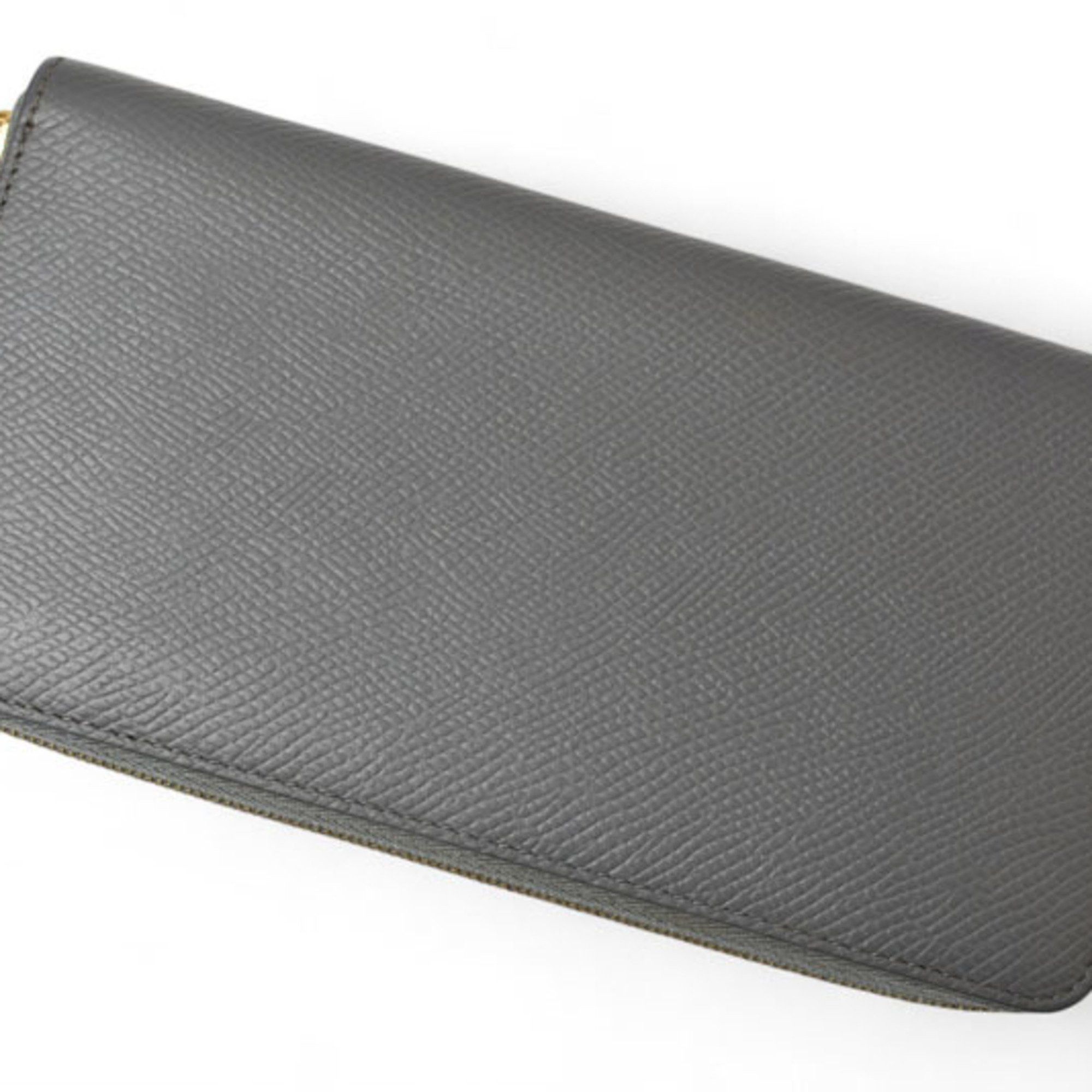 Celine CELINE Wallet Long Large Zip Calfskin Grey 10B553EL.09 Size ONE SIZE - 4 Thumbnail