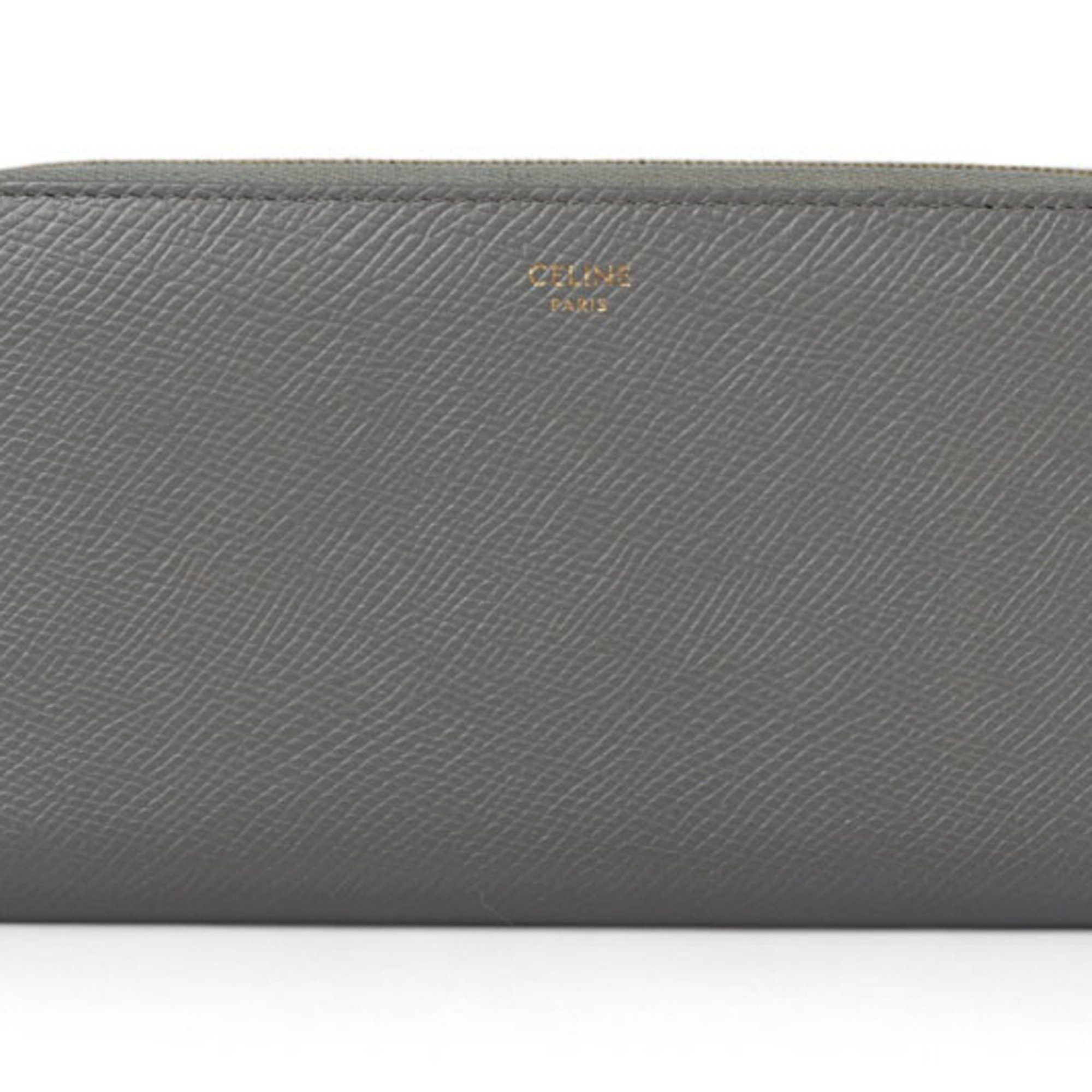 Celine CELINE Wallet Long Large Zip Calfskin Grey 10B553EL.09 Size ONE SIZE - 2 Thumbnail