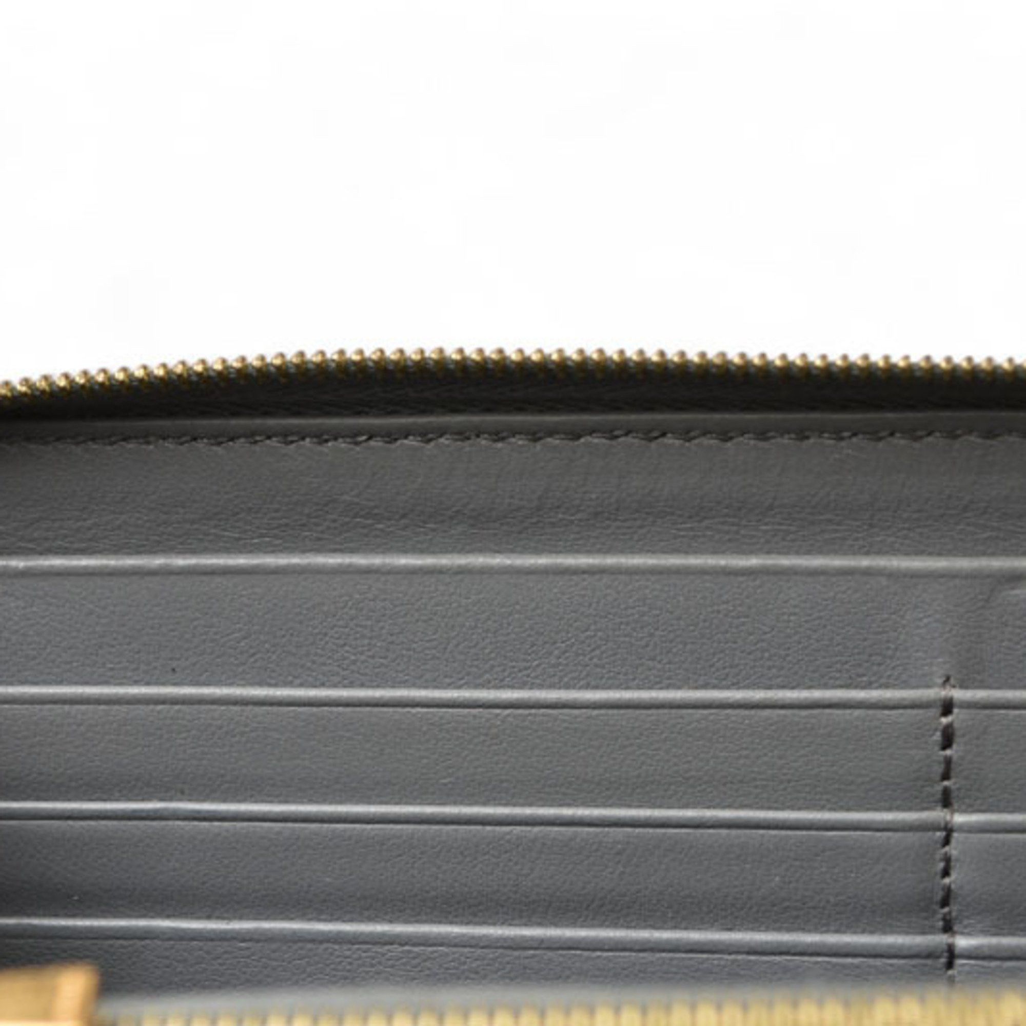 Celine CELINE Wallet Long Large Zip Calfskin Grey 10B553EL.09 Size ONE SIZE - 11 Thumbnail