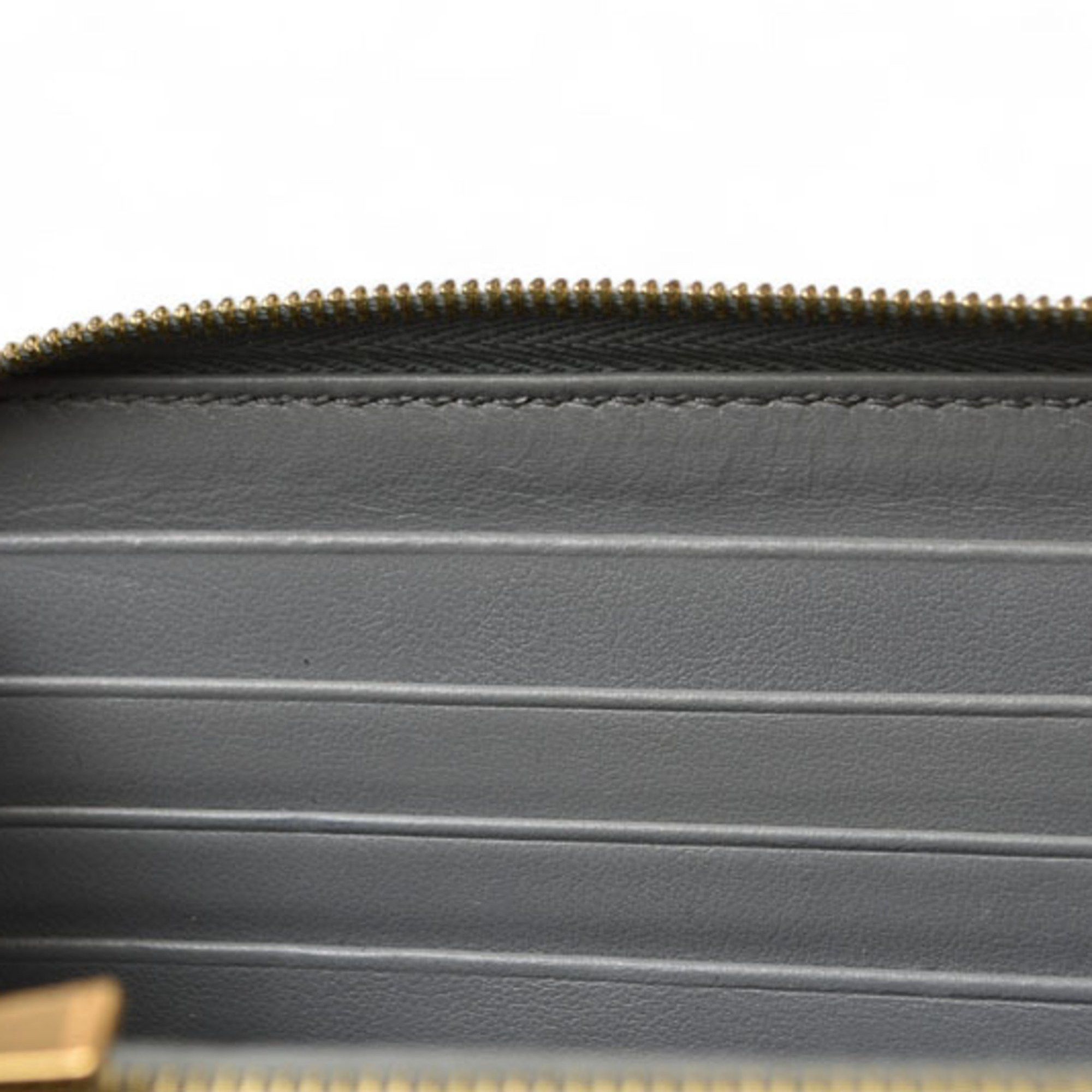 Celine CELINE Wallet Long Large Zip Calfskin Grey 10B553EL.09 Size ONE SIZE - 10 Thumbnail
