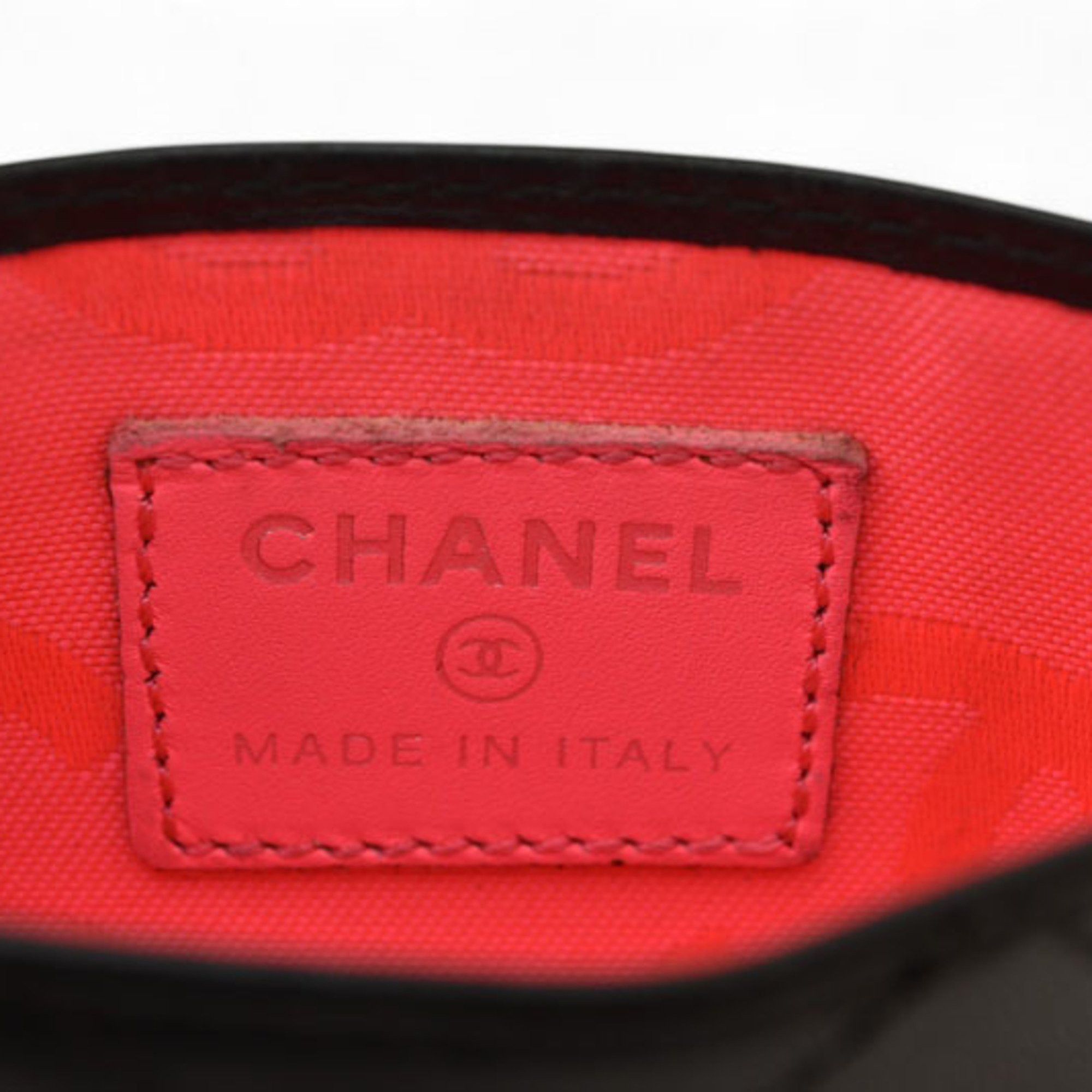 Chanel CHANEL Card Case Business Holder Cambon Line Leather Black Size ONE SIZE - 7 Thumbnail
