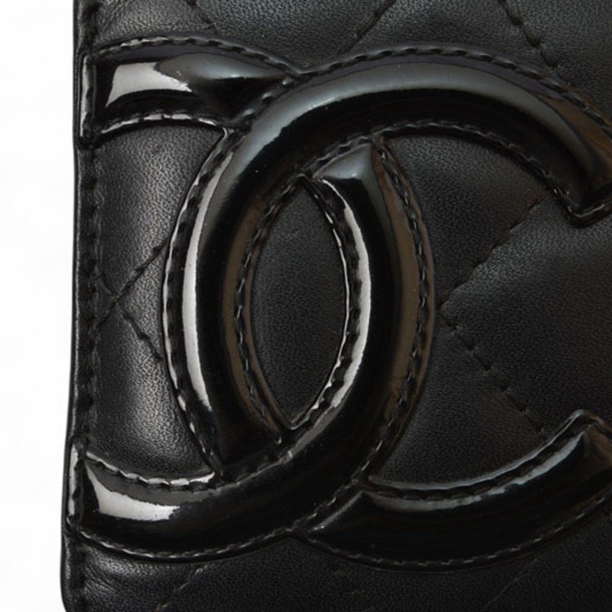 Chanel CHANEL Card Case Business Holder Cambon Line Leather Black Size ONE SIZE - 4 Thumbnail