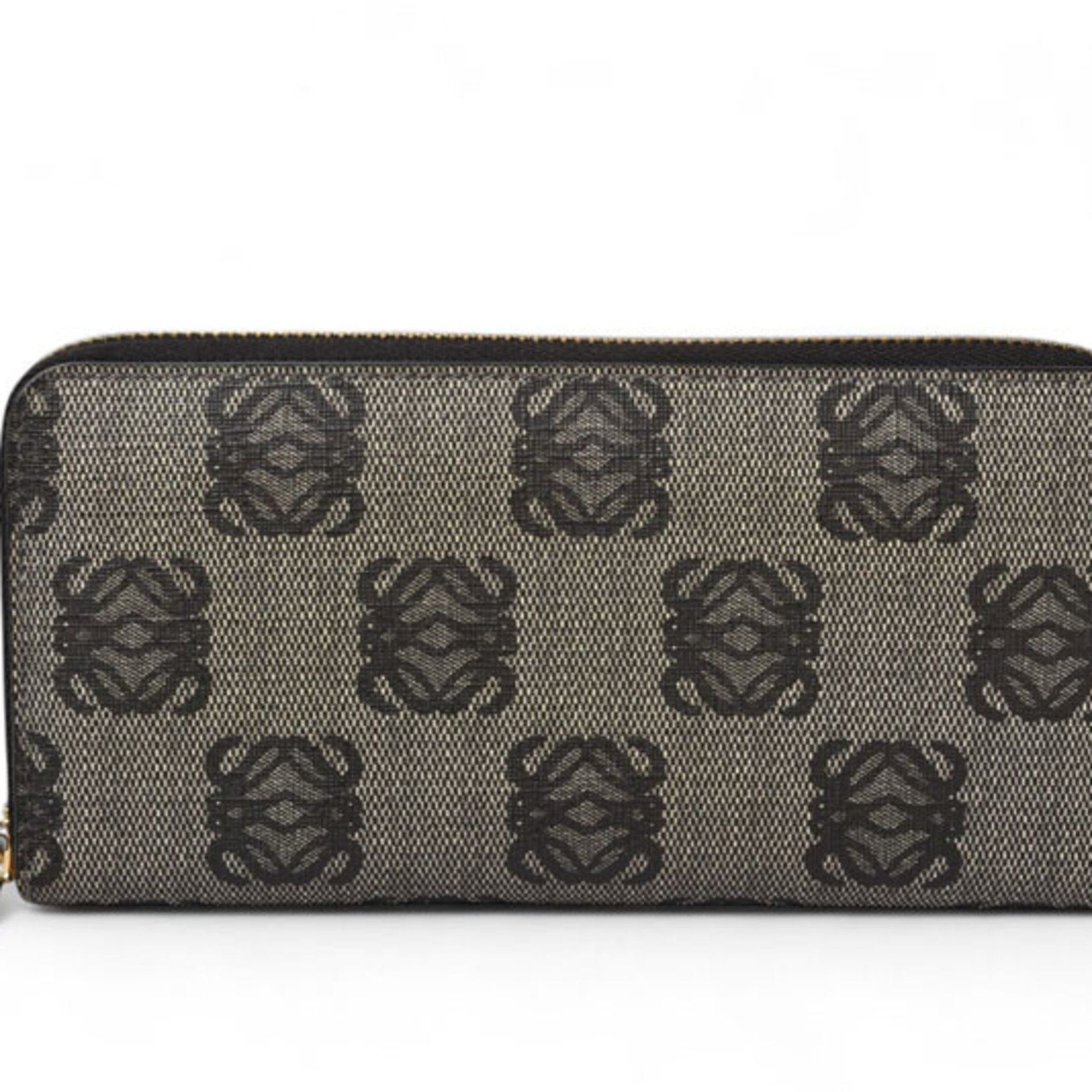 Loewe LOEWE Wallet Long ZIP AROUND Anagram Gray Black Size ONE SIZE - 2 Thumbnail