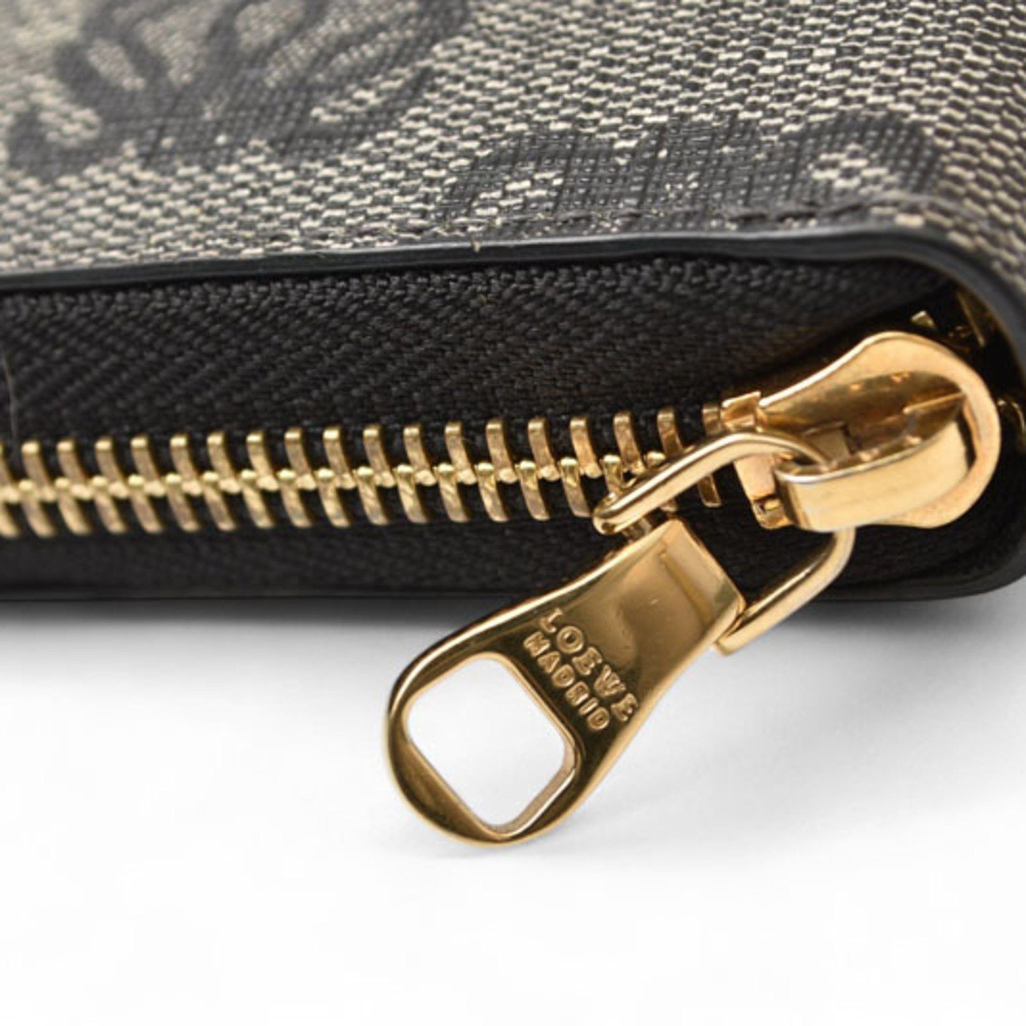 Loewe LOEWE Wallet Long ZIP AROUND Anagram Gray Black Size ONE SIZE - 5 Thumbnail