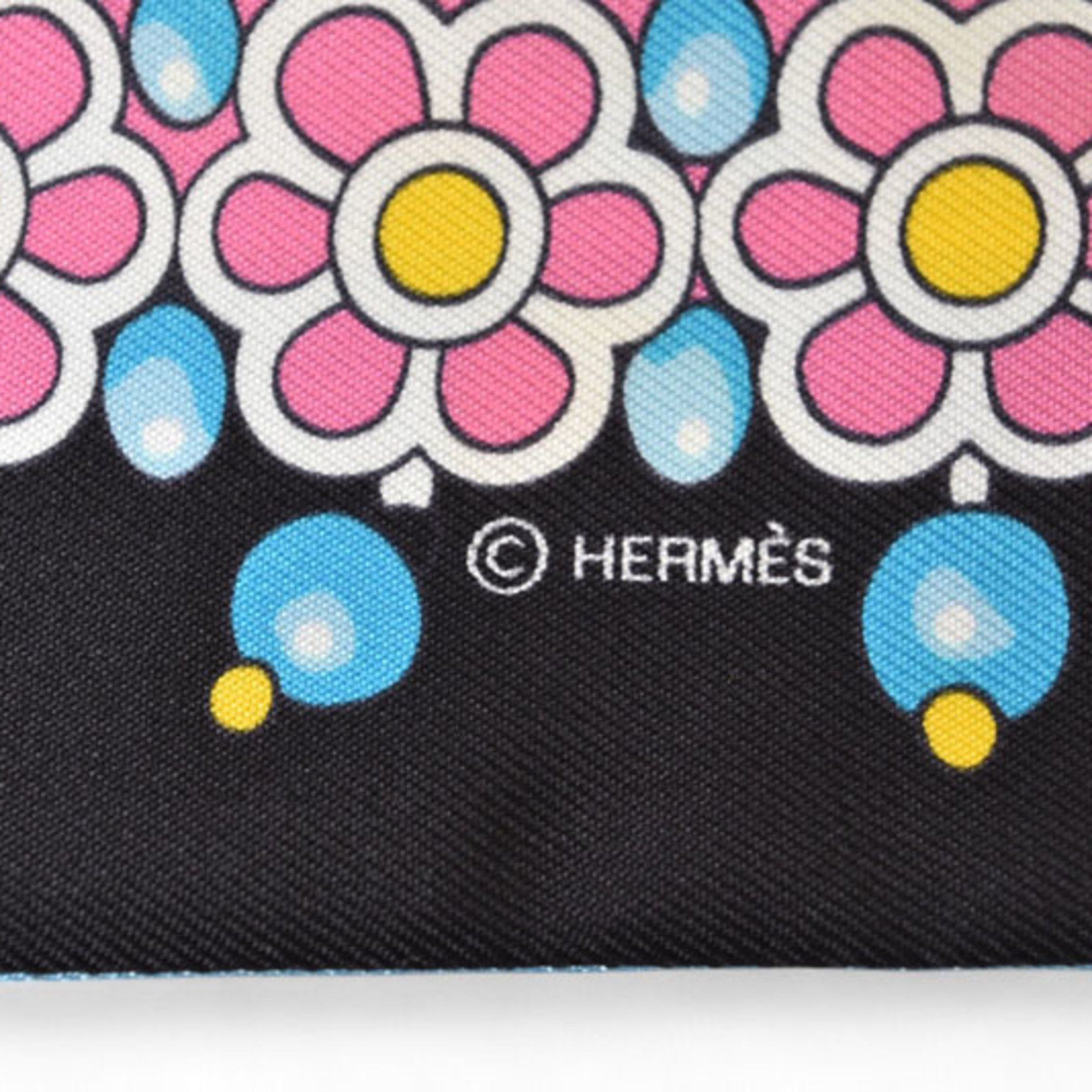 Hermes Hermes Twilly Scarf Muffler HERMES Silk Twill PARURES DES MAHARAJAS Maharaja's Jewelry Light Blue Size ONE SIZE - 7 Thumbnail