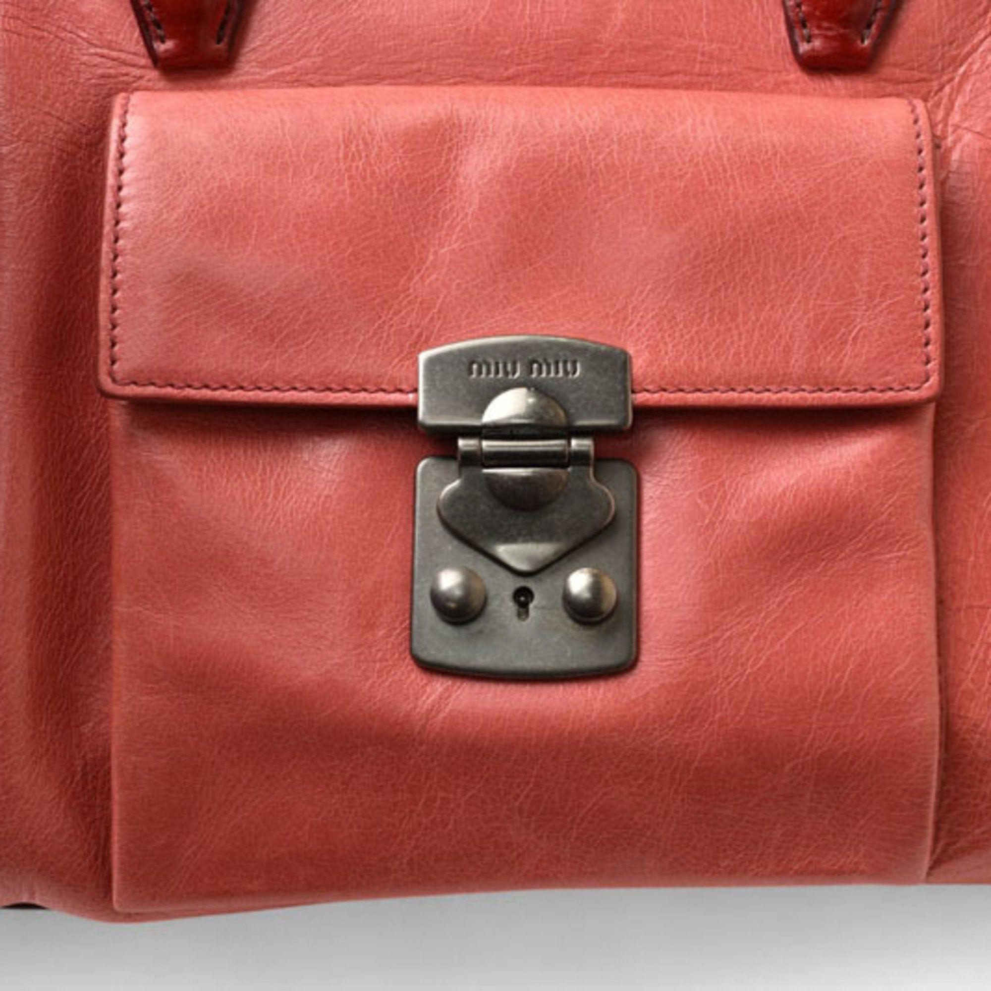 Miu Miu Miu Miu Miu Shoulder Bag Handbag miumiu RN0943 Leather ROSA RUBINO 2way Size ONE SIZE - 8 Thumbnail