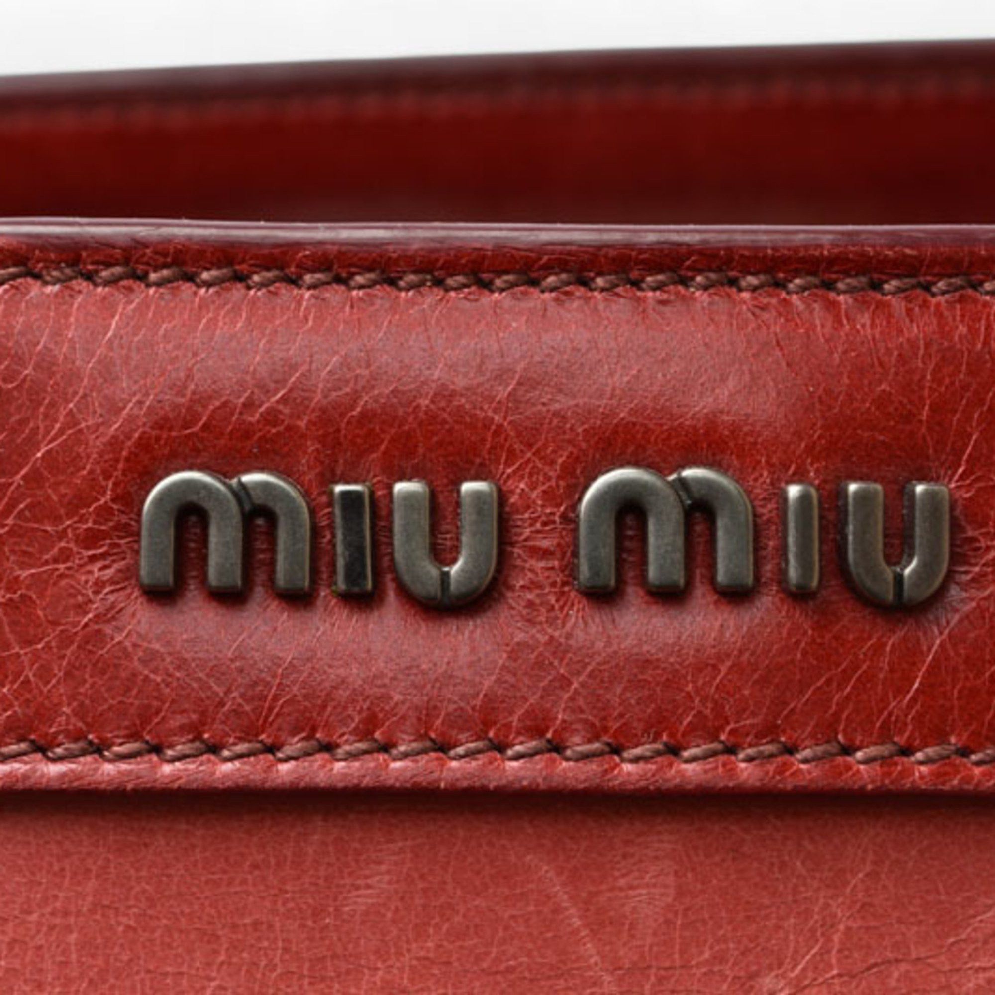Miu Miu Miu Miu Miu Shoulder Bag Handbag miumiu RN0943 Leather ROSA RUBINO 2way Size ONE SIZE - 6 Thumbnail