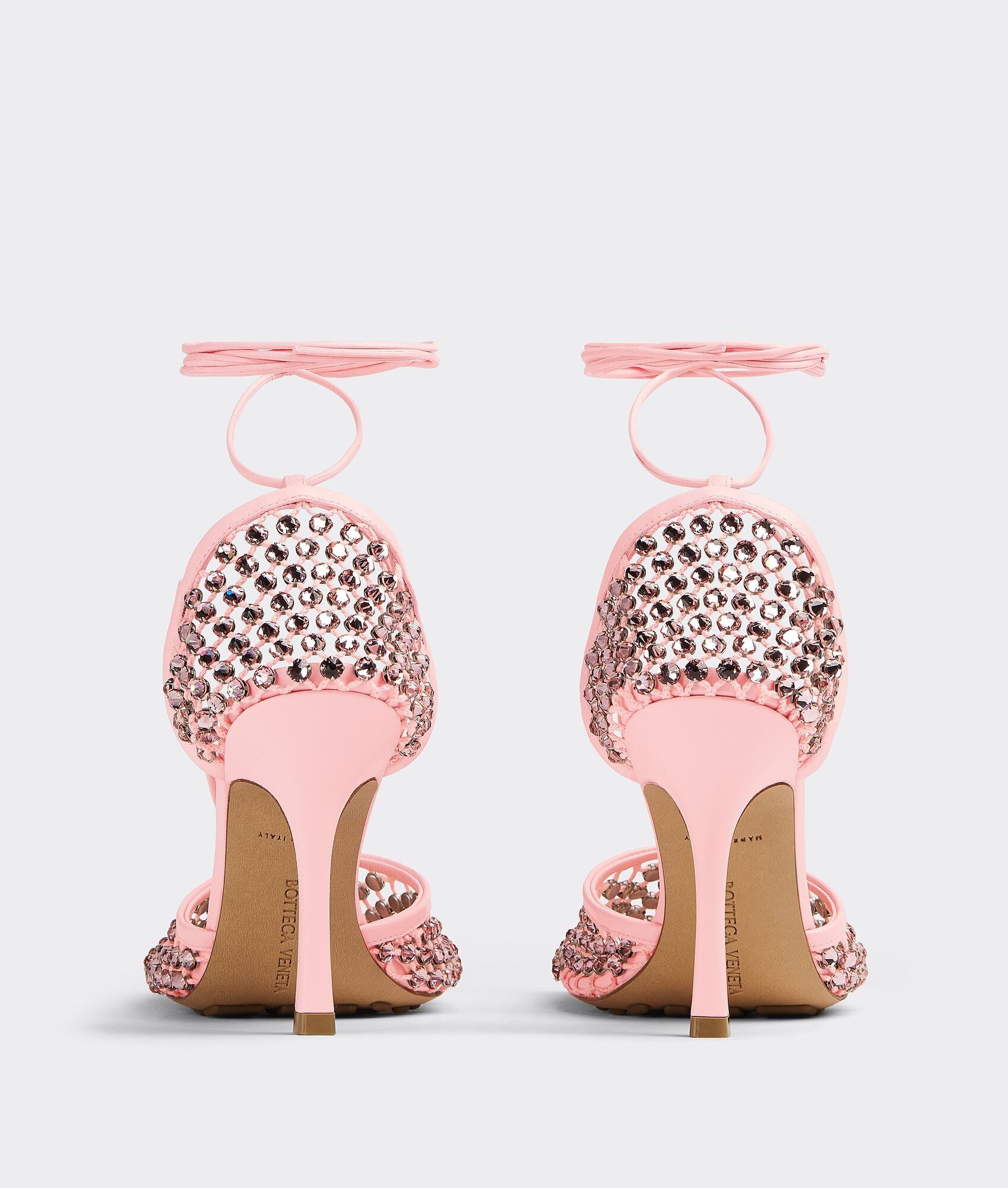 Bottega Veneta sparkle stretch lace-up sandal pink Size US 10 / IT 40 - 3 Thumbnail