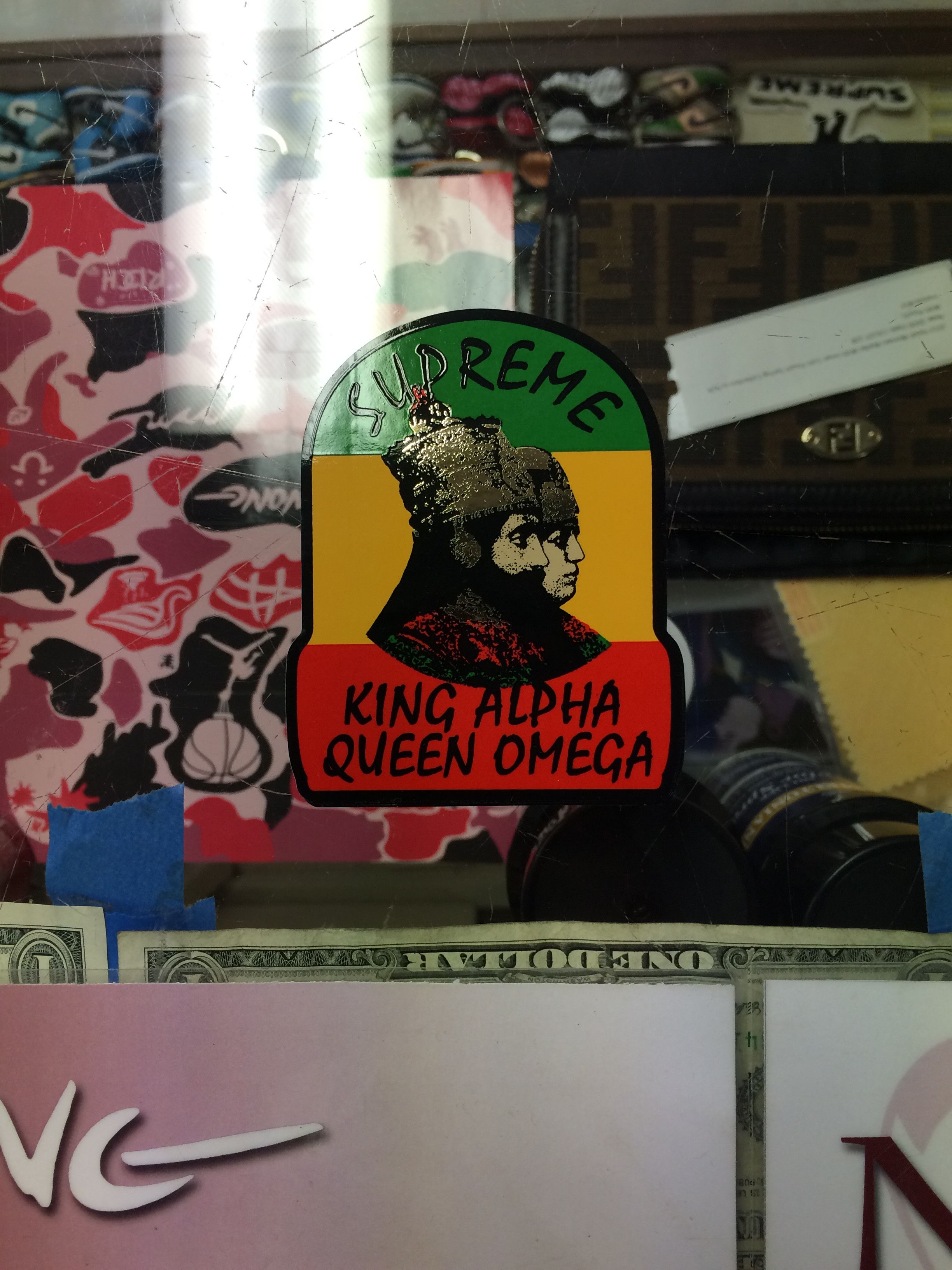 Supreme KING ALPHA QUEEN OMEGA キャップ ベージュ Supreme Alpha Omega | Grailed