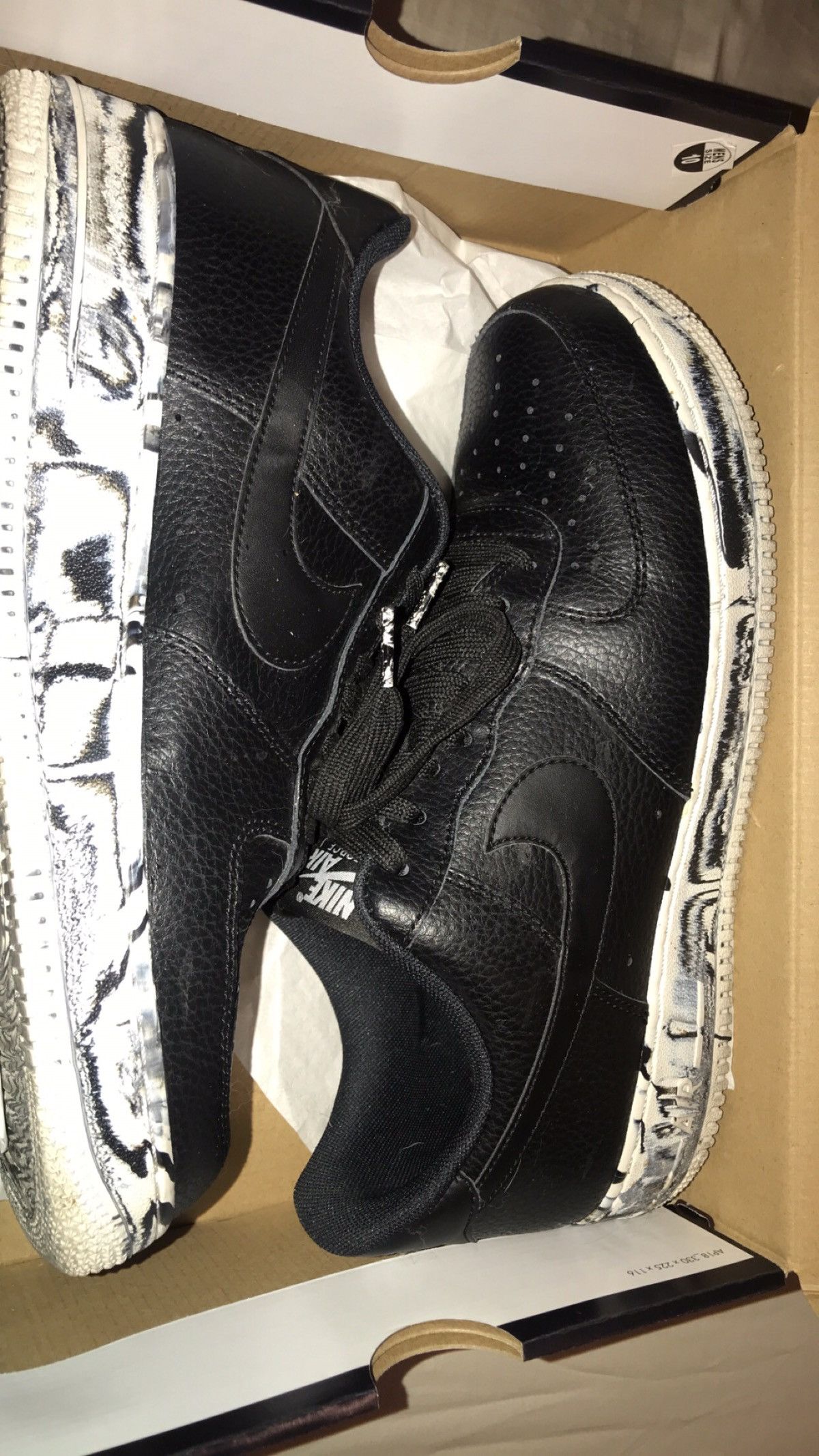 Nike Air Force One LV8 BLACK MARBLE Grailed