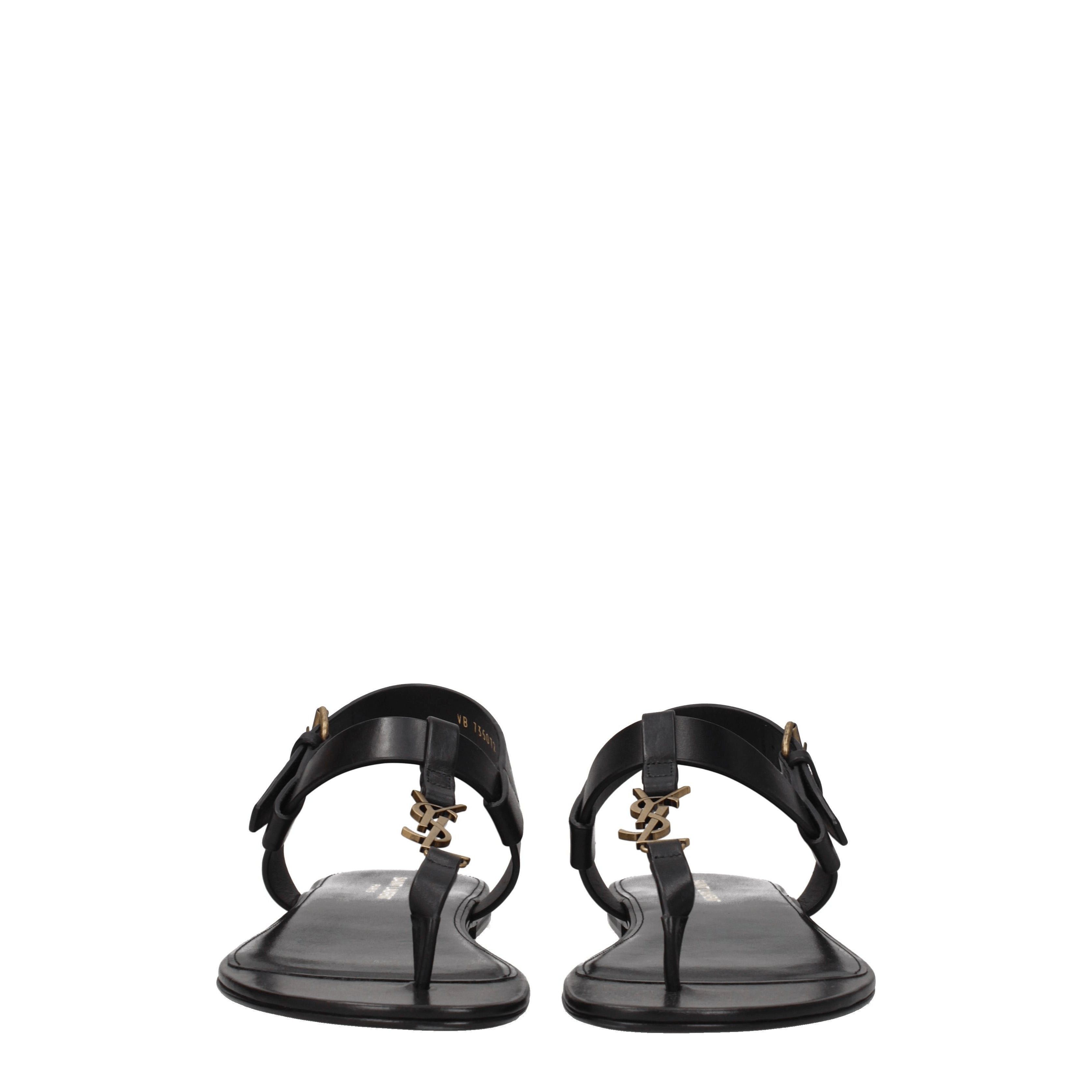 Saint Laurent Paris Flip Flops in Leather Size US 9 / EU 42 - 3 Thumbnail