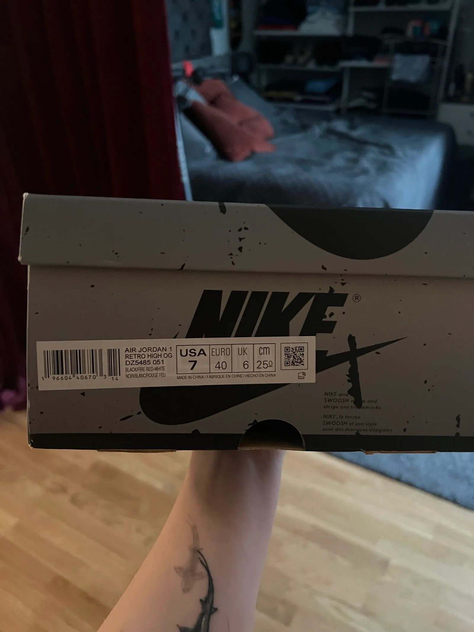 Nike Nike Air Jordan 1 Retro High OG 'Washed Black Sneakers Size US 8 / EU 41 - 4 Thumbnail