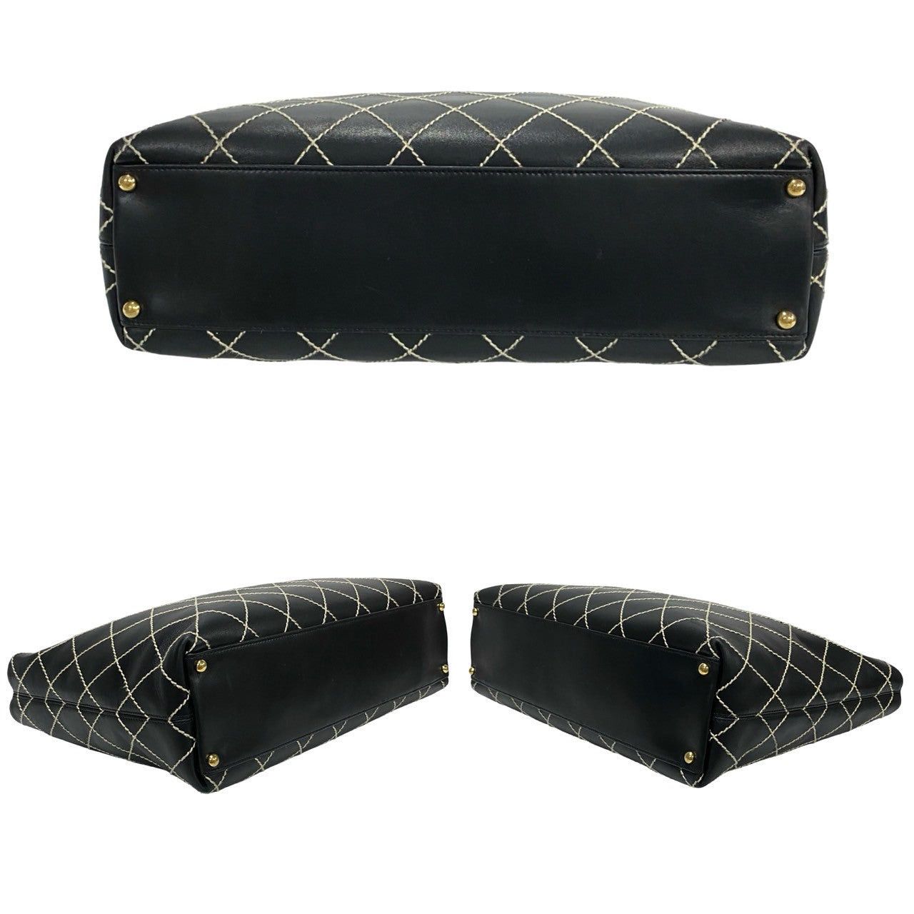 Chanel Chanel Tote Bag Black Leather Size ONE SIZE - 6 Thumbnail