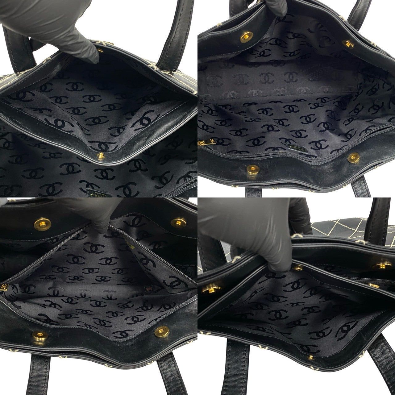 Chanel Chanel Tote Bag Black Leather Size ONE SIZE - 8 Thumbnail