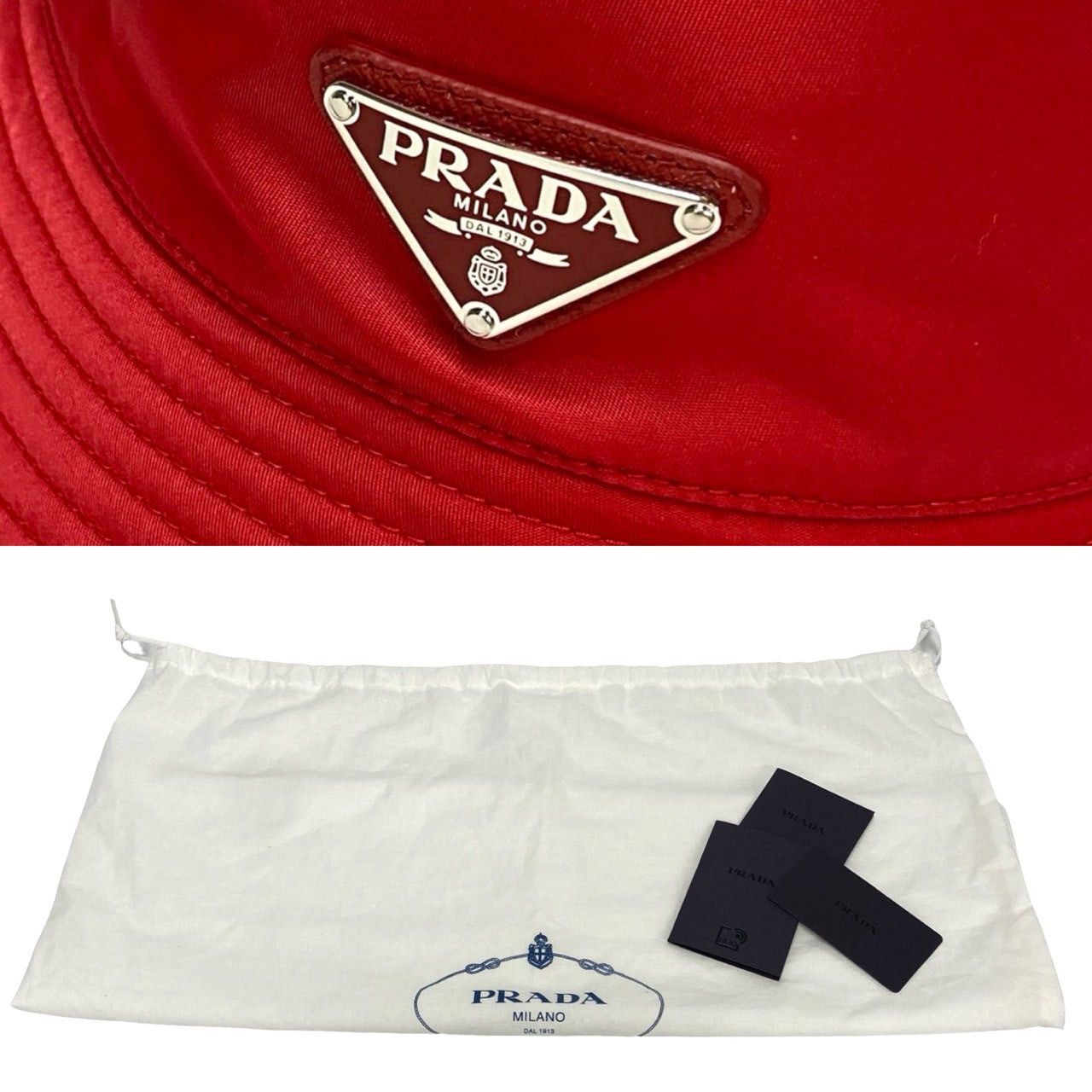 Prada Prada Hat Red Synthetic Size ONE SIZE - 7 Thumbnail
