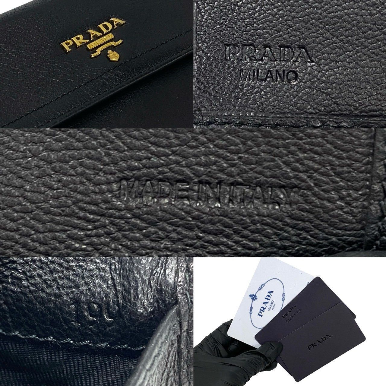 Prada Prada Black Leather Size ONE SIZE - 2 Thumbnail