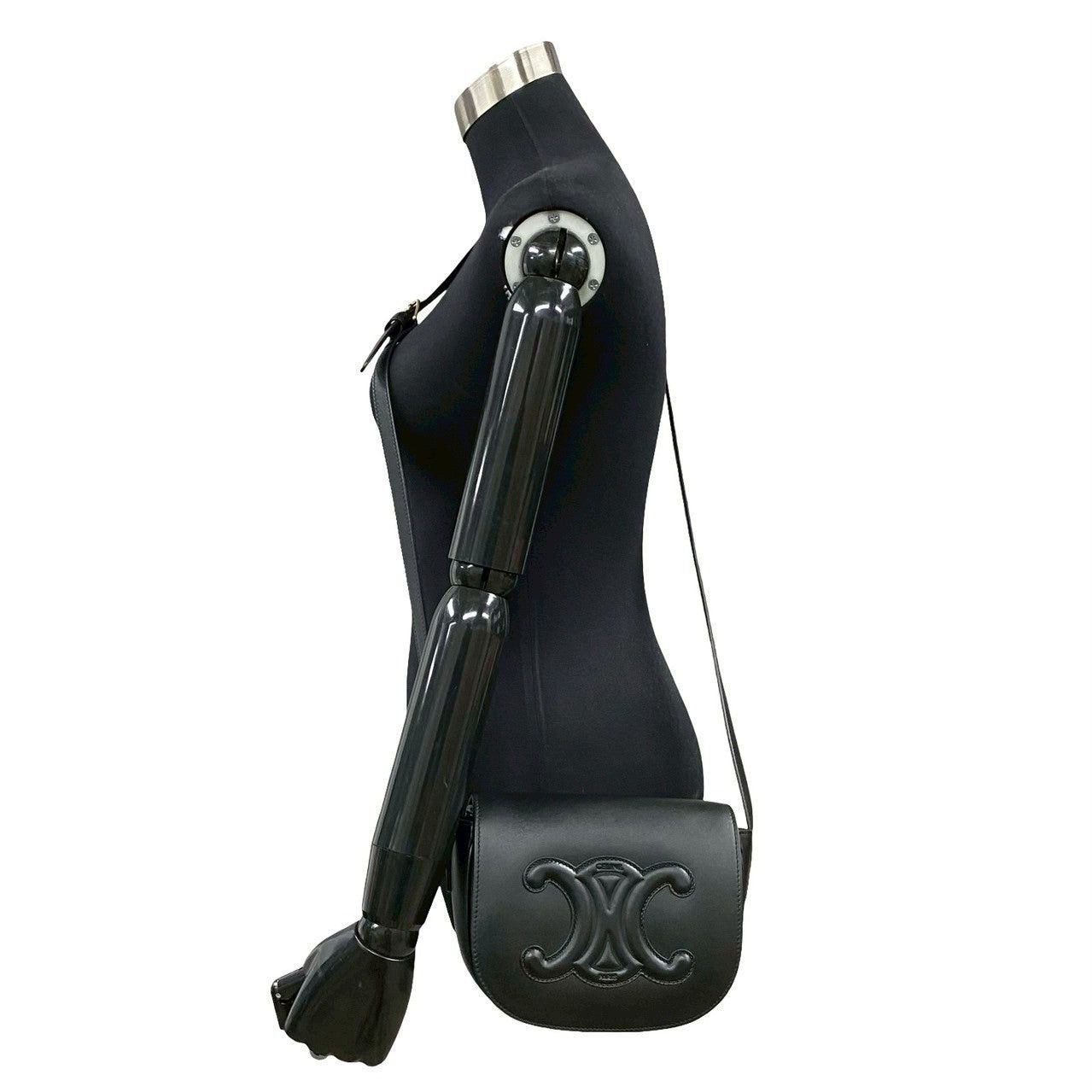 Celine Celine Black Leather Size ONE SIZE - 2 Thumbnail