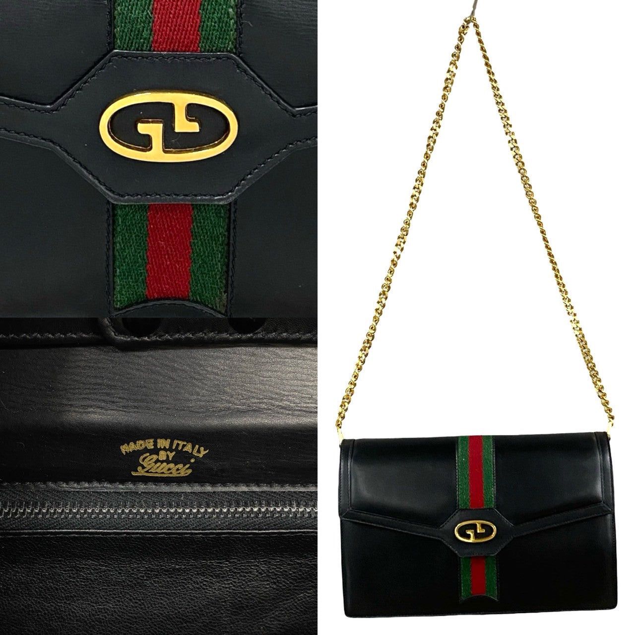 Gucci Gucci Shoulder Bag Black Leather Size ONE SIZE - 3 Thumbnail