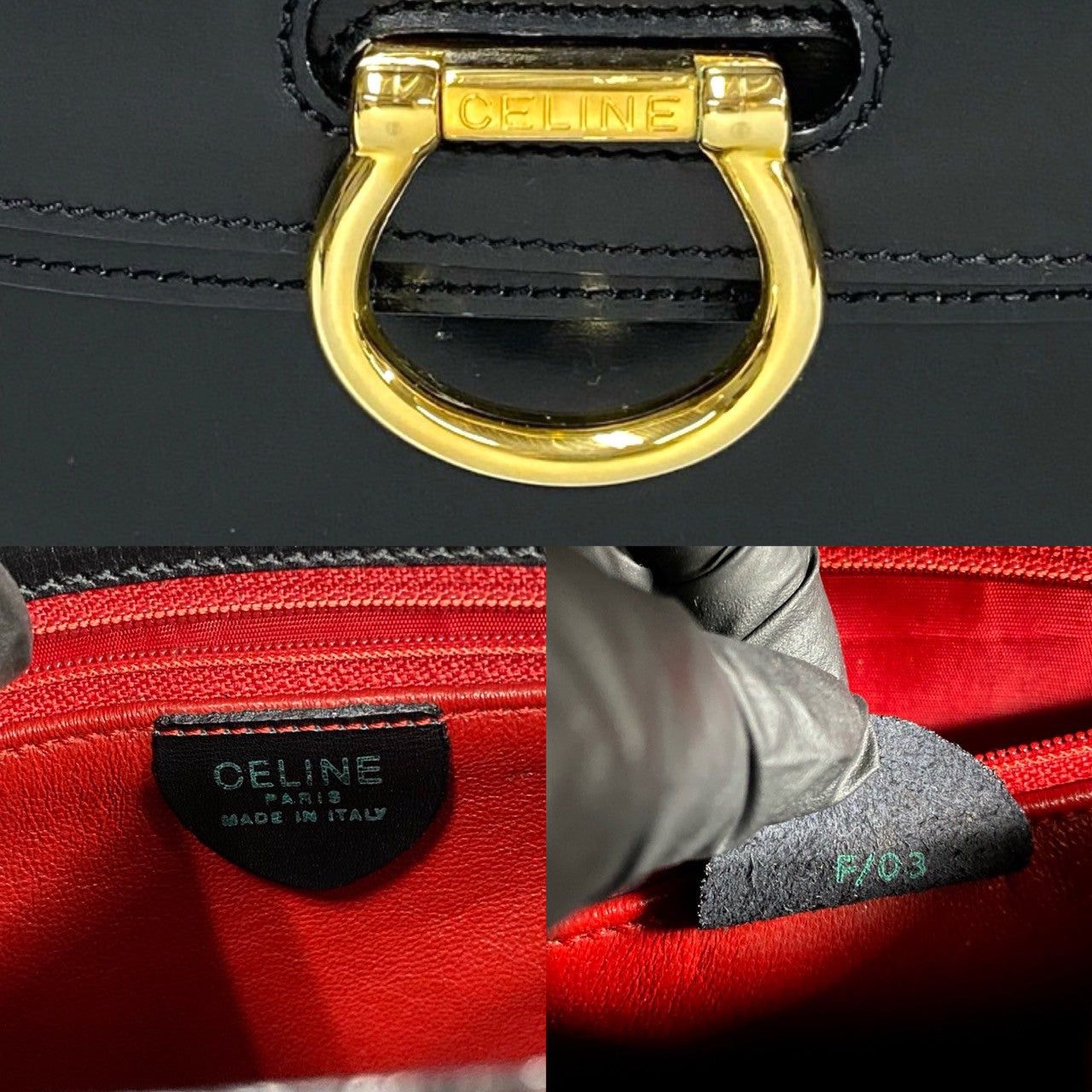 Celine Celine Handbag Black Leather Size ONE SIZE - 3 Thumbnail