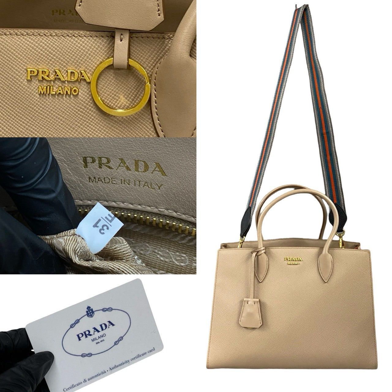 Prada Prada Shoulder Bag Neutrals Leather Size ONE SIZE - 3 Thumbnail