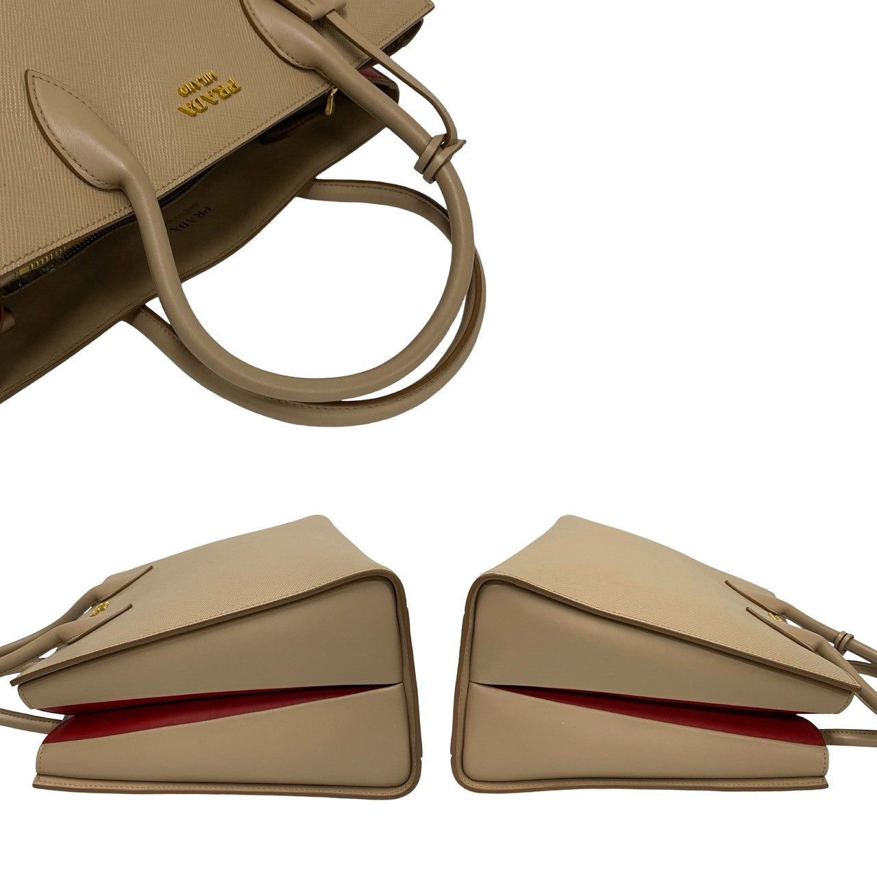 Prada Prada Shoulder Bag Neutrals Leather Size ONE SIZE - 5 Thumbnail