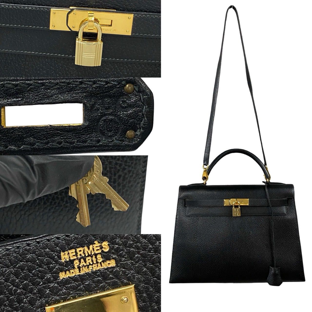 Hermes Hermes Shoulder Bag Black Leather Size ONE SIZE - 3 Thumbnail