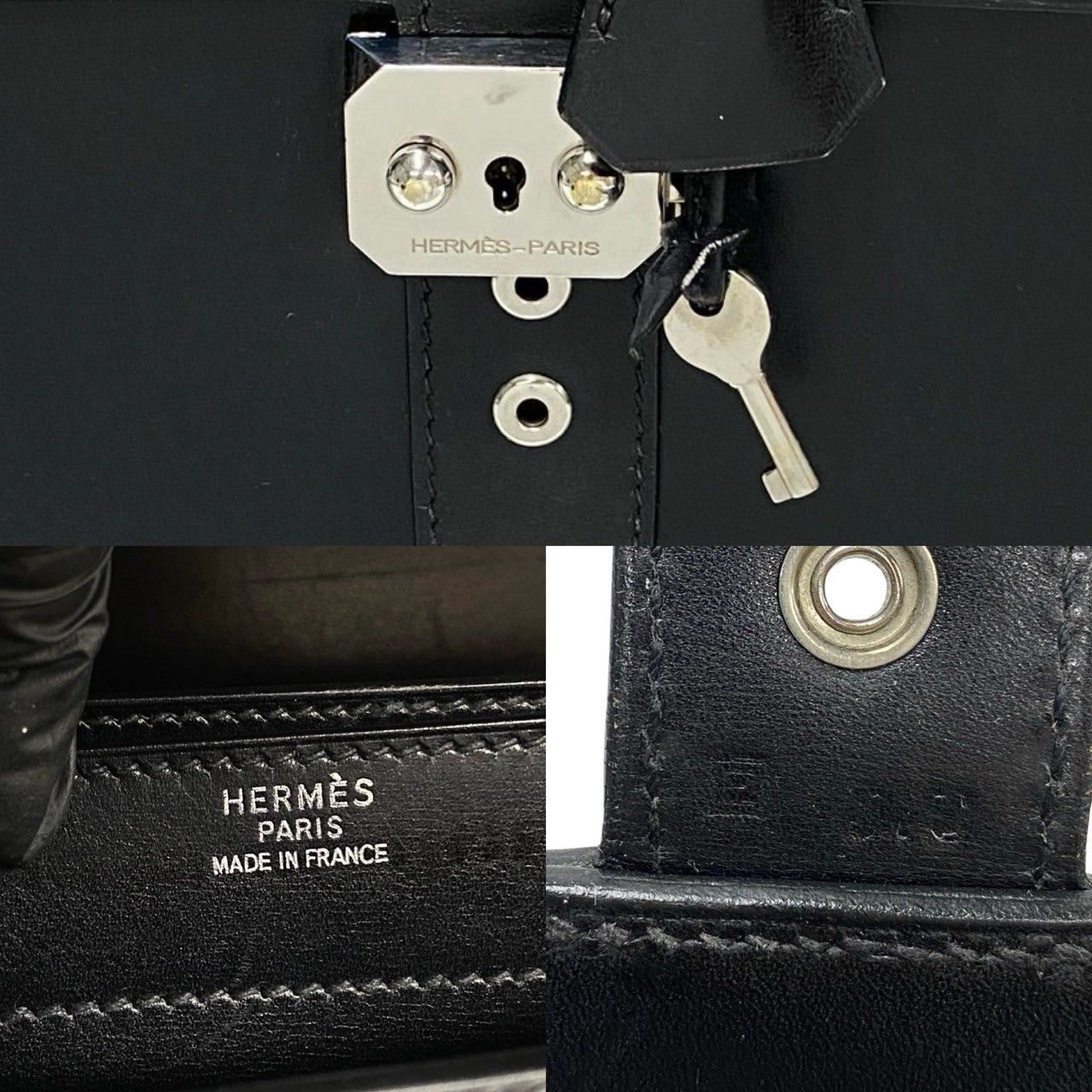 Hermes Hermes Handbag Black Leather Size ONE SIZE - 3 Thumbnail